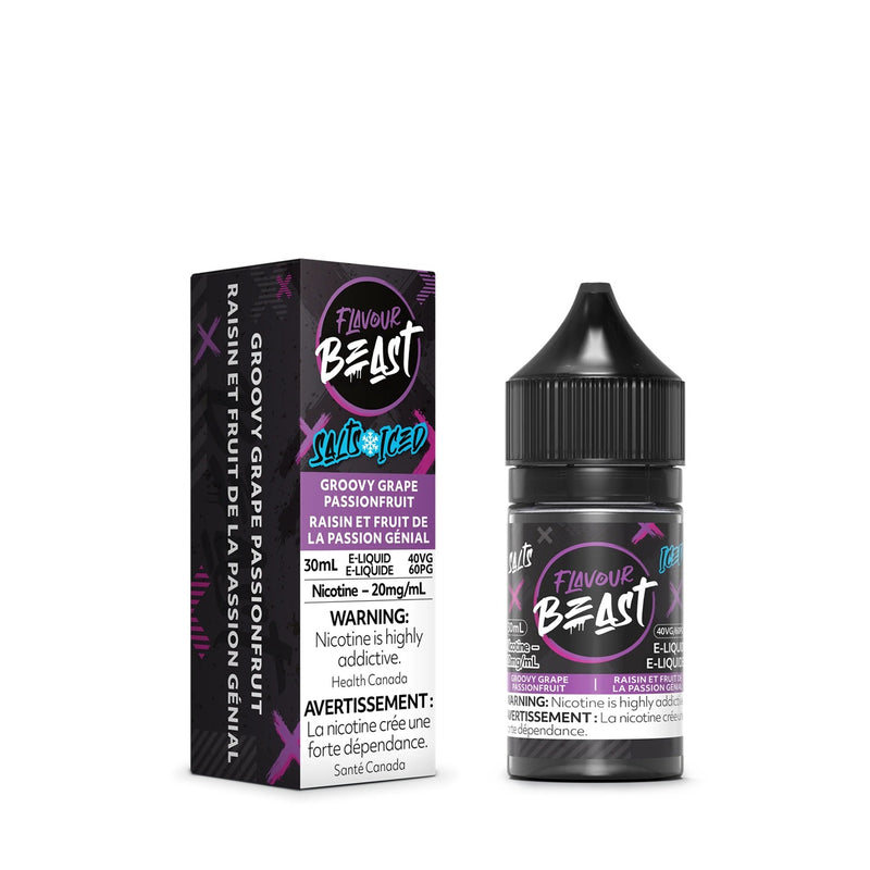 GROOVY GRAPE PASSIONFRUIT ICED - FLAVOUR BEAST E LIQUID (30mL) (ONTARIO)