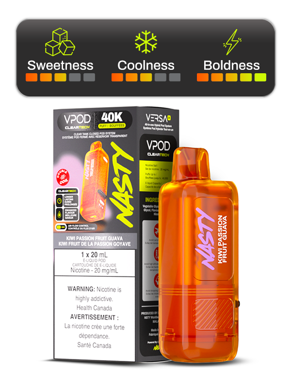 KIWI PASSIONFRUIT GUAVA VPOD - VERSA X BY NASTY (20mL) *VERSA X DEVICE REQUIRED*