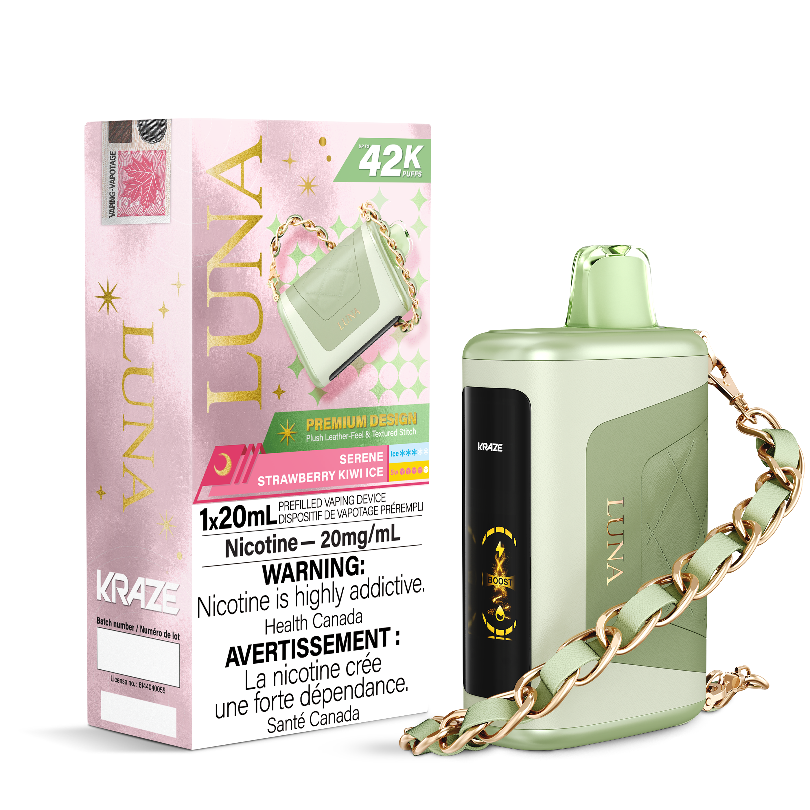 SERENE STRAWBERRY KIWI ICE - KRAZE LUNA