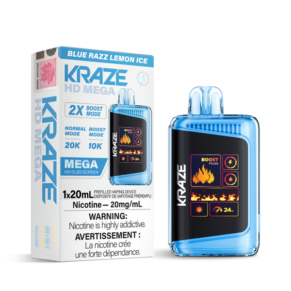 BLEU RAZZ CITRON ICE-KRAZE HD MEGA