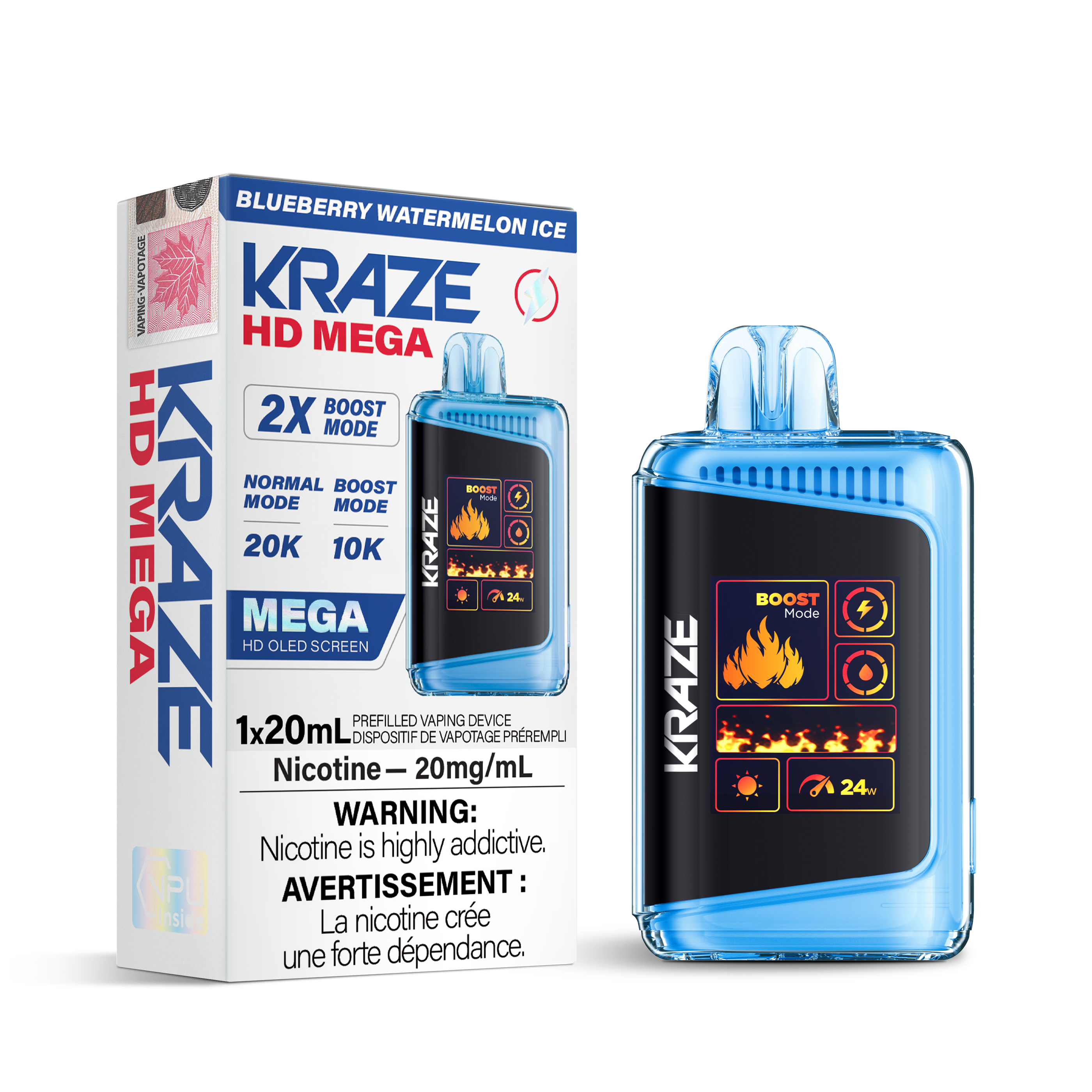 BLUEBERRY WATERMELON ICE - KRAZE HD MEGA (ONTARIO)