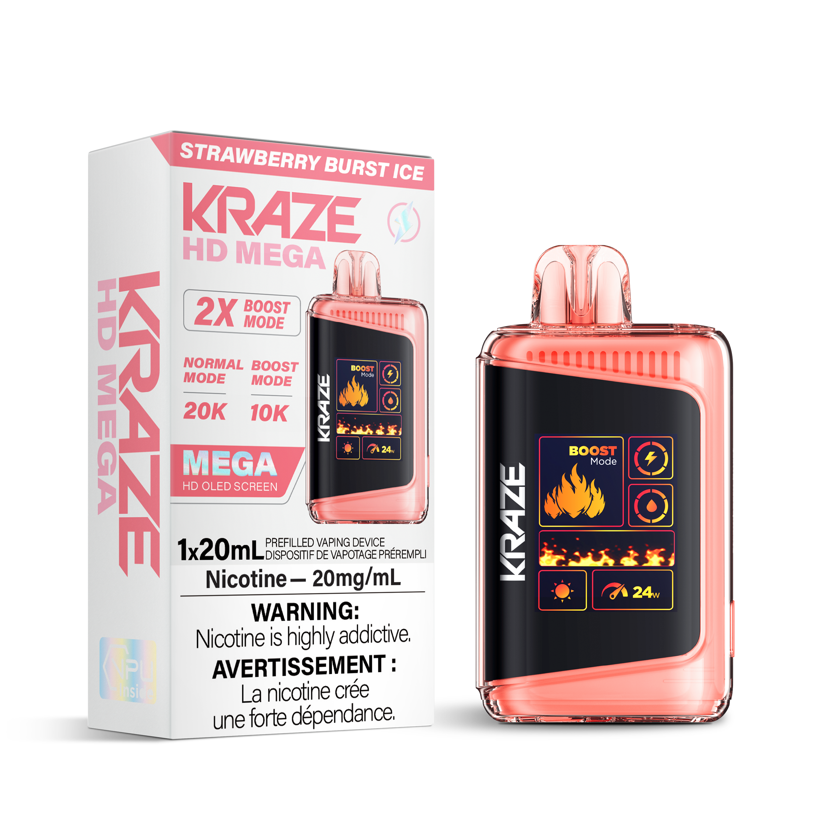 STRAWBERRY BURST ICE - KRAZE HD MEGA