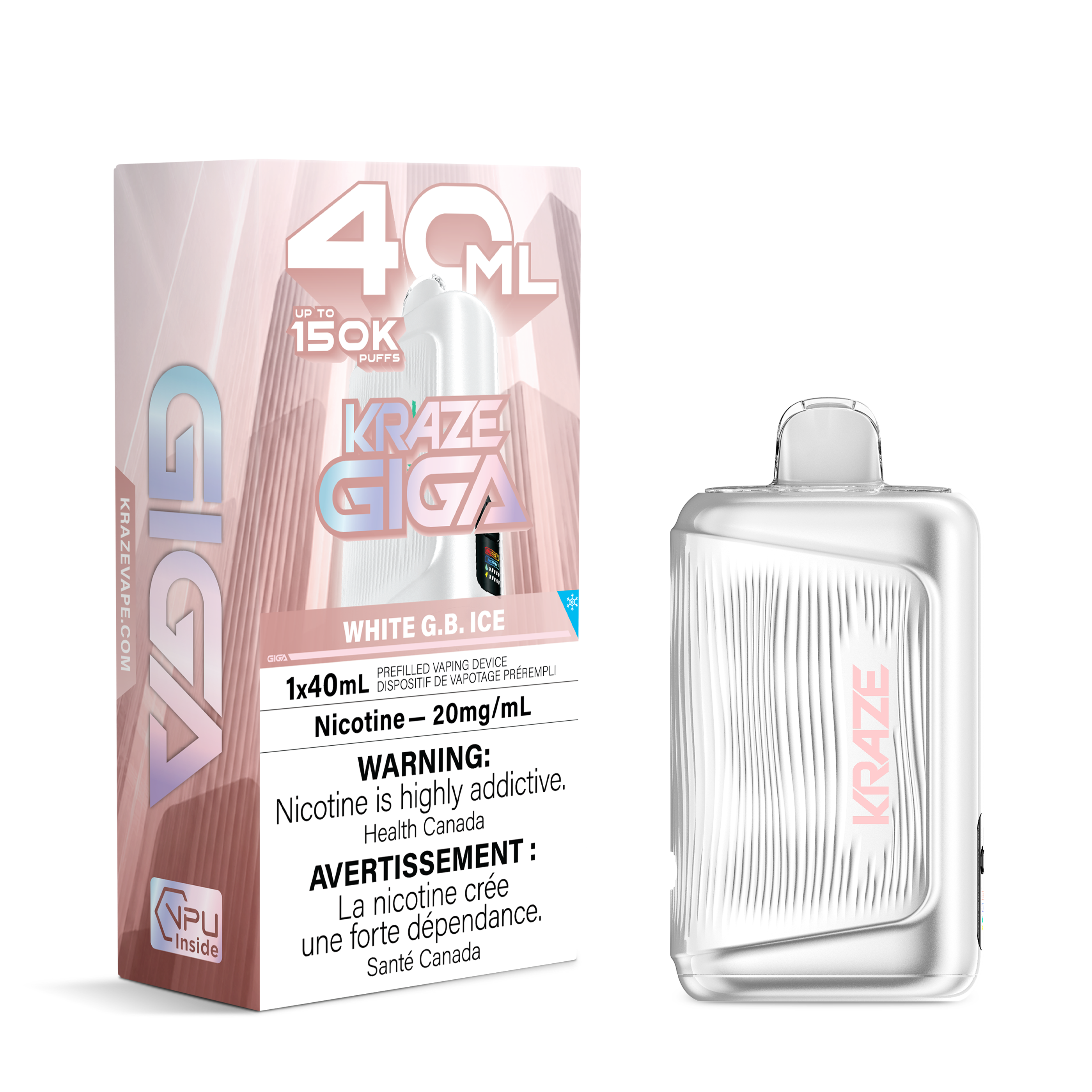 WHITE G.B. ICE - KRAZE GIGA (40mL)