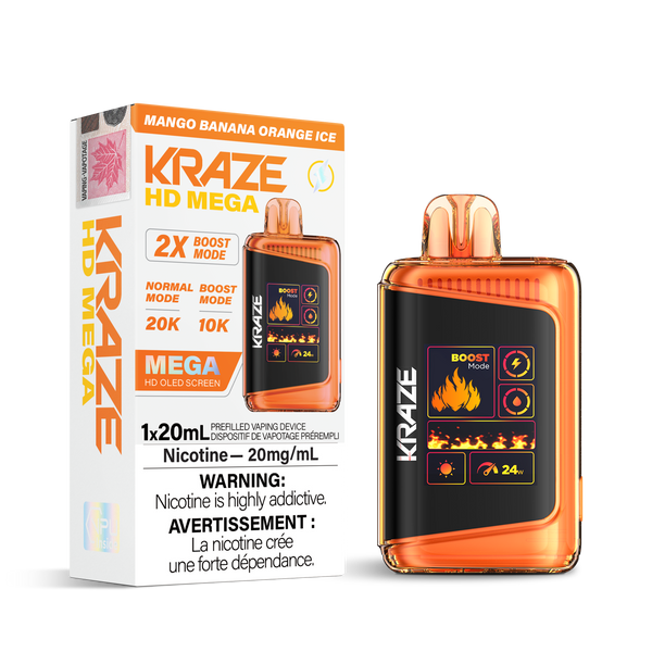 MANGO BANANA ORANGE ICE - KRAZE HD MEGA (ONTARIO)