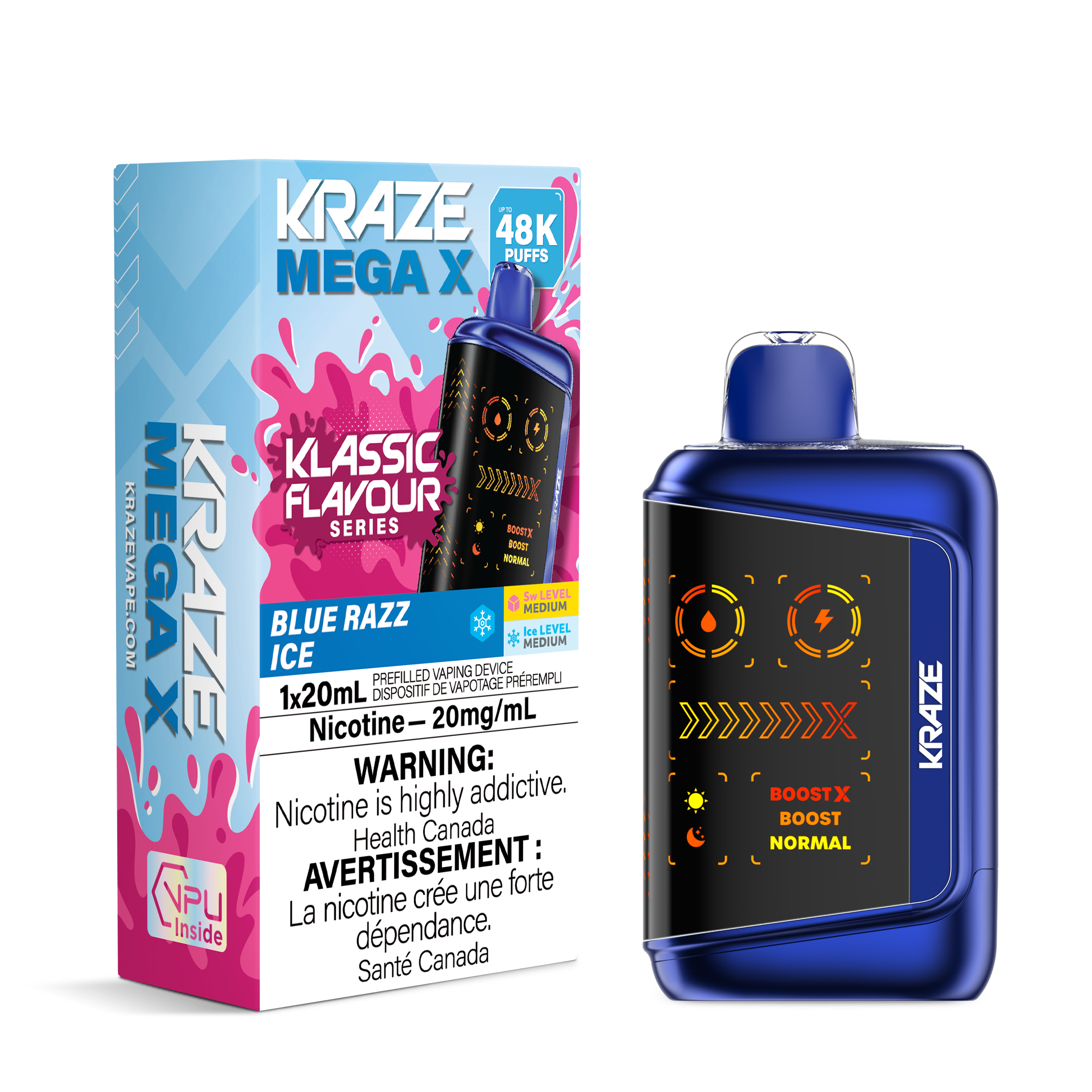 BLUE RAZZ ICE - KRAZE MEGA X (20mL)