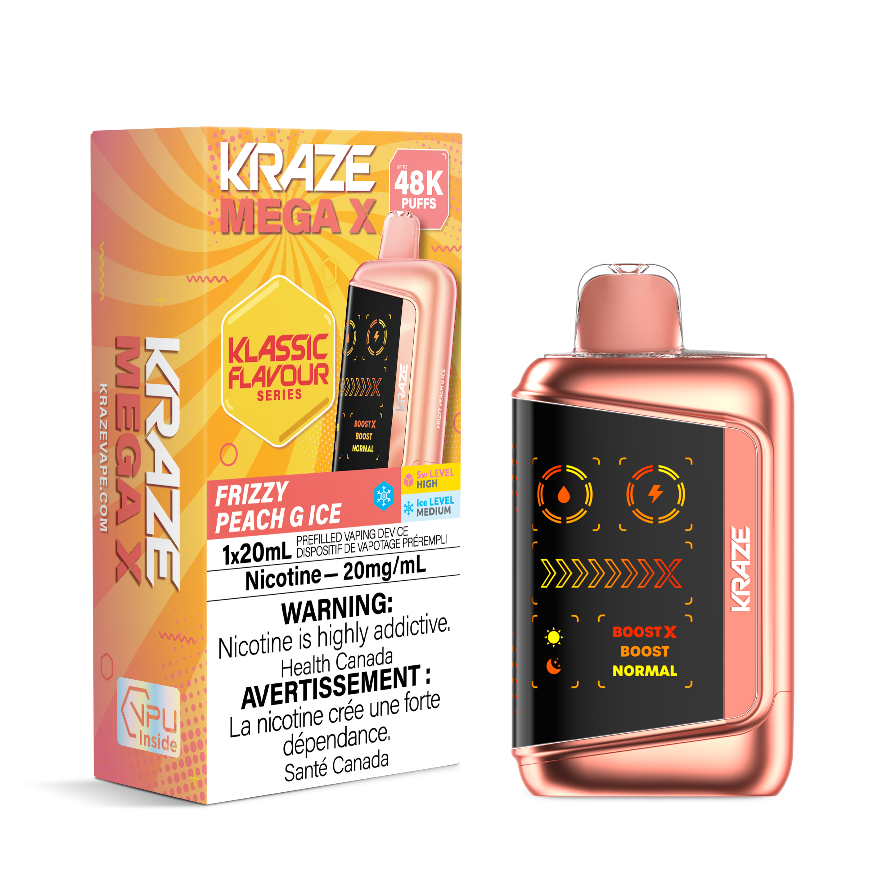 FRIZZY PEACH G ICE - KRAZE MEGA X (20mL)