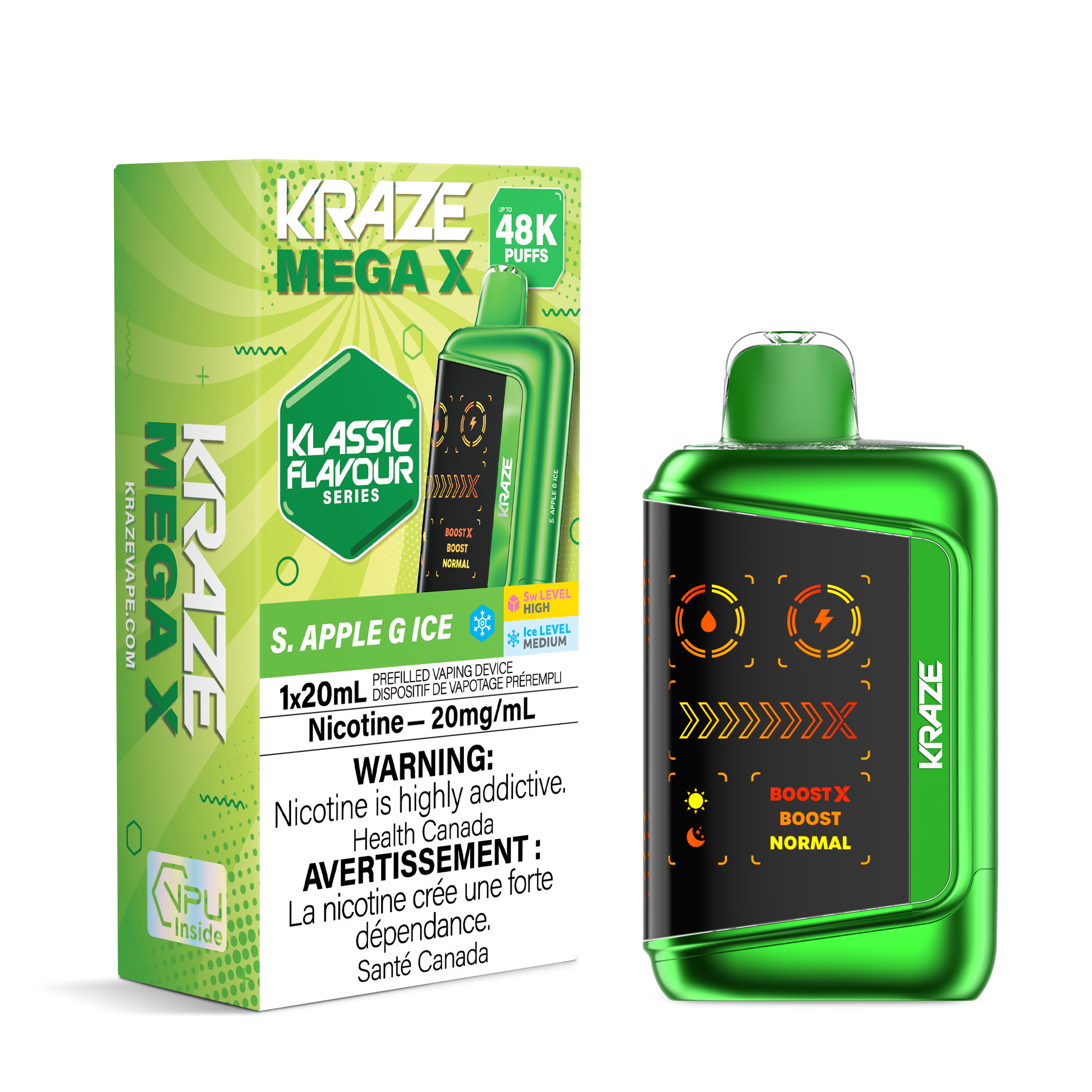 S. APPLE G ICE - KRAZE MEGA X (20mL)