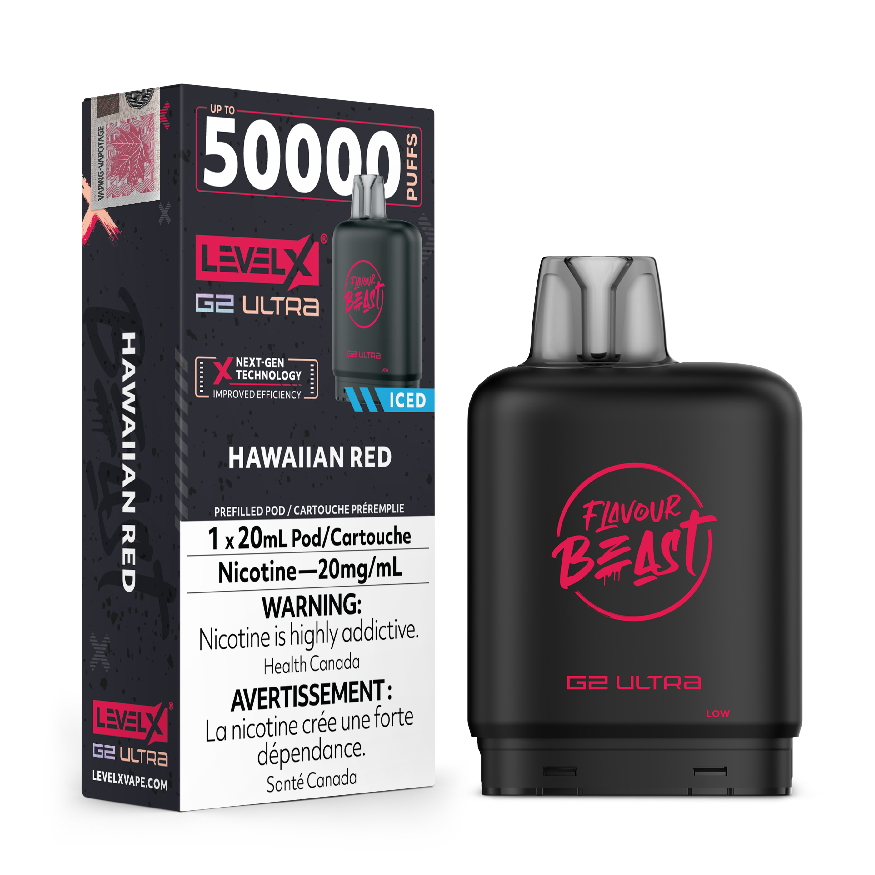 HAWAIIAN RED - FLAVOUR BEAST LEVEL X G2 ULTRA (20mL) (ONTARIO)