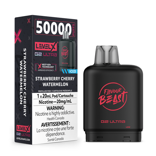 STRAWBERRY CHERRY WATERMELON - FLAVOUR BEAST LEVEL X G2 ULTRA (20mL) (ONTARIO)