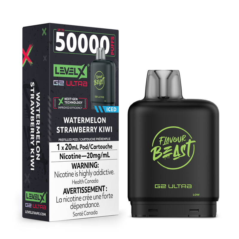WATERMELON STRAWBERRY KIWI - FLAVOUR BEAST LEVEL X G2 ULTRA (20mL) (ONTARIO)