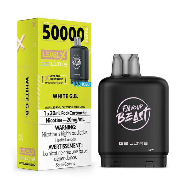 WHITE G.B. - FLAVOUR BEAST LEVEL X G2 ULTRA (20mL) (ONTARIO)