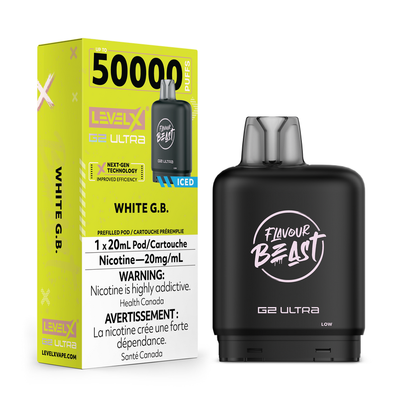 WHITE G.B. - FLAVOUR BEAST LEVEL X G2 ULTRA (20mL) (ONTARIO)