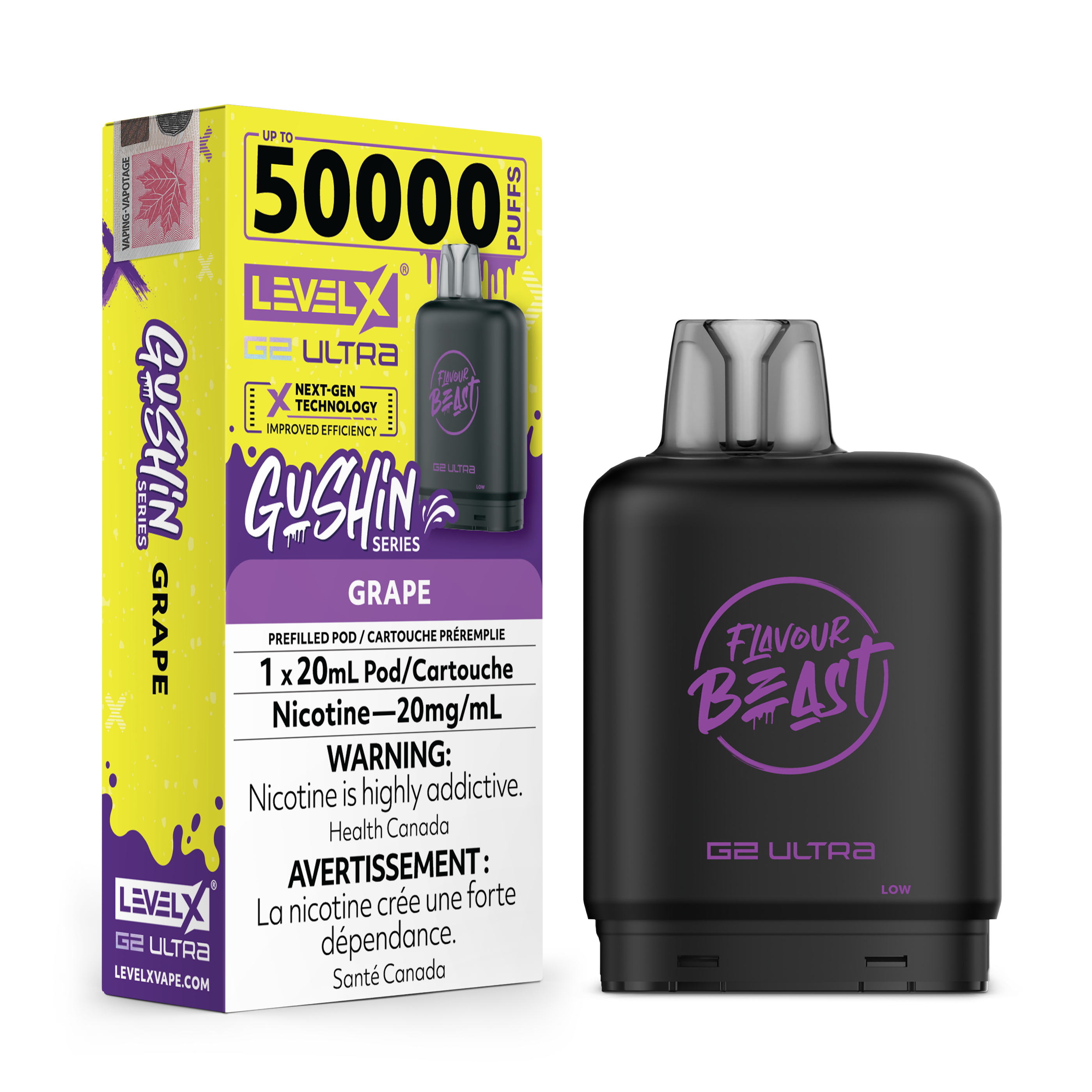 GUSHIN GRAPE - FLAVOUR BEAST LEVEL X G2 ULTRA (20mL) (ONTARIO)