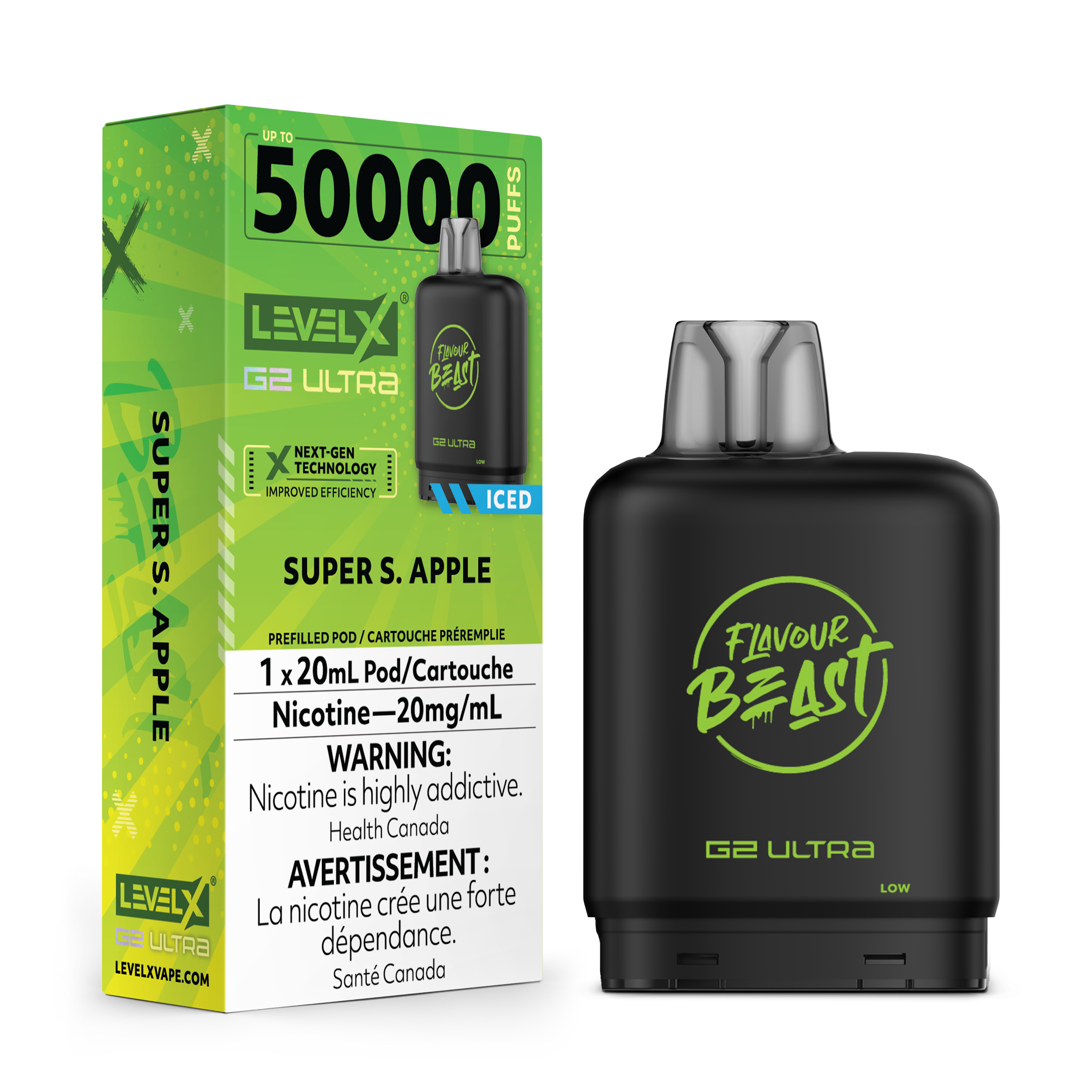 SUPER SOUR APPLE ICED- FLAVOUR BEAST LEVEL X G2 ULTRA (20mL)