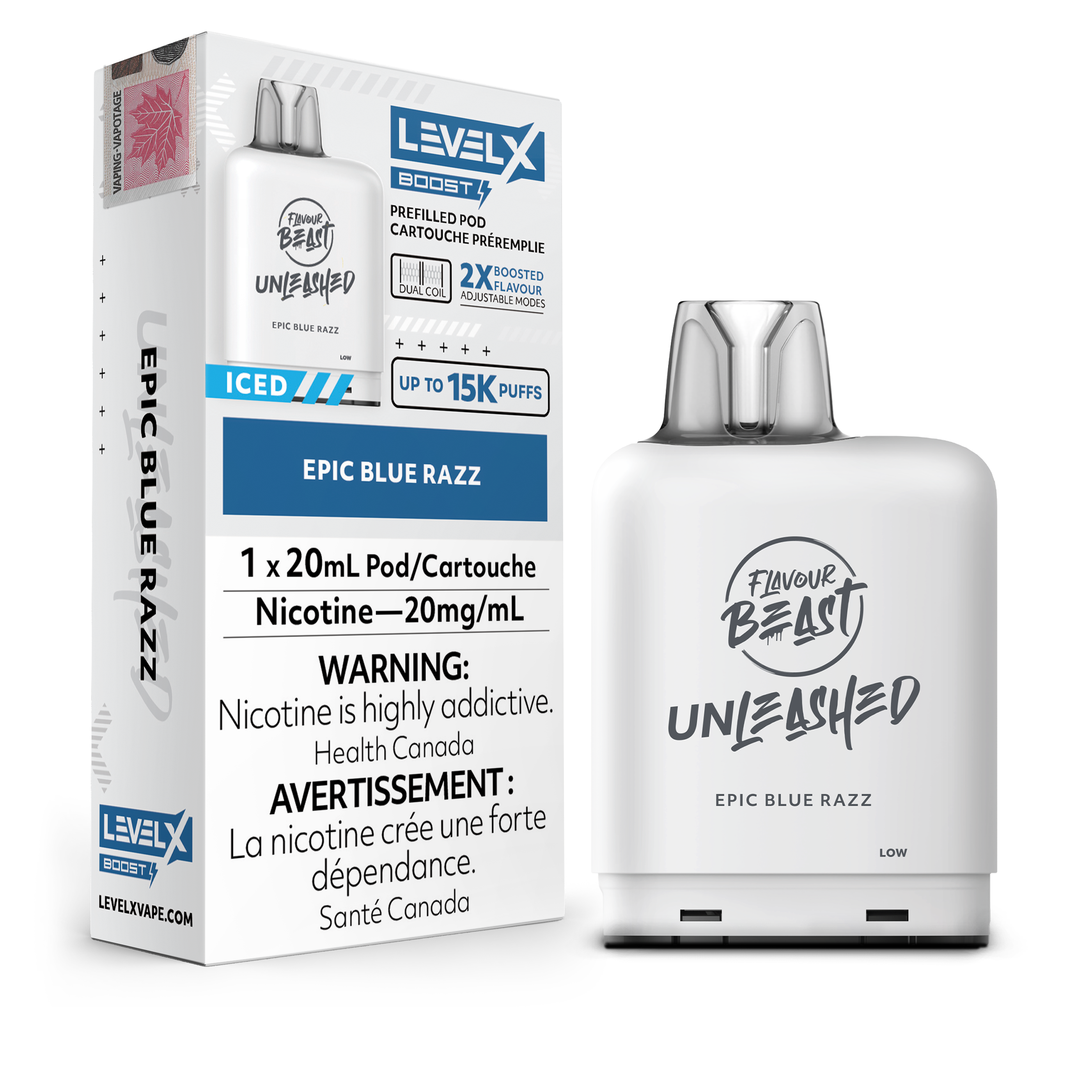 EPIC BLUE RAZZ - LEVEL X FB UNLEASHED BOOST (20mL) (ONTARIO)