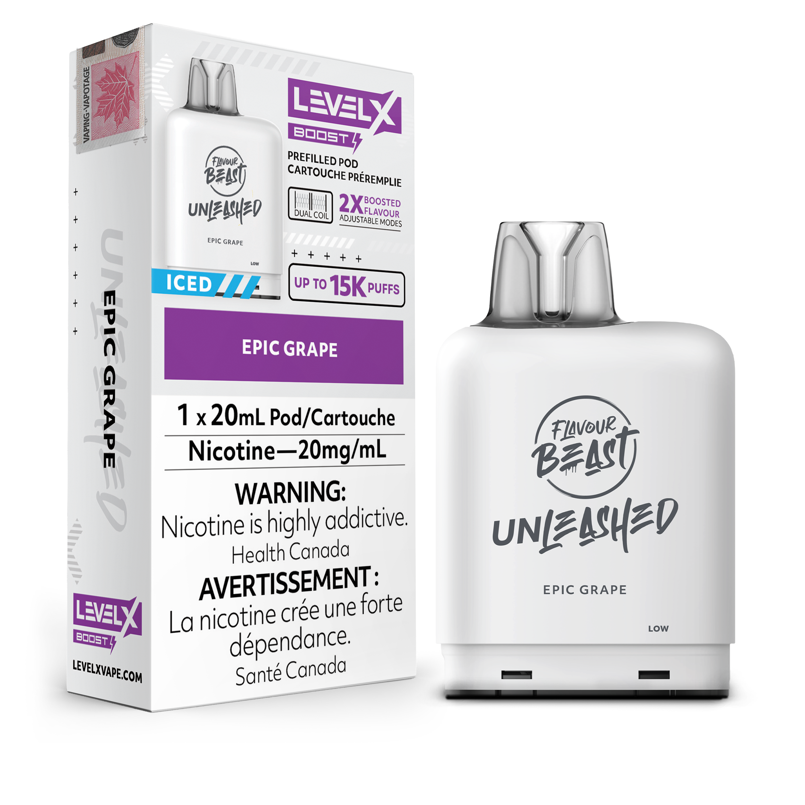 EPIC GRAPE - LLEVEL X FB UNLEASHED BOOST (20mL) (ONTARIO)