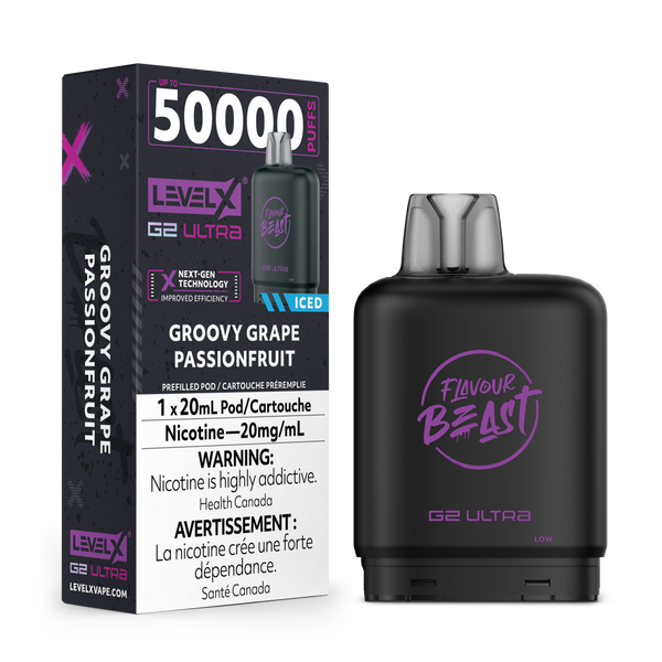 GROOVY GRAPE PASSIONFRUIT - FLAVOUR BEAST LEVEL X G2 ULTRA (20mL) (ONTARIO)