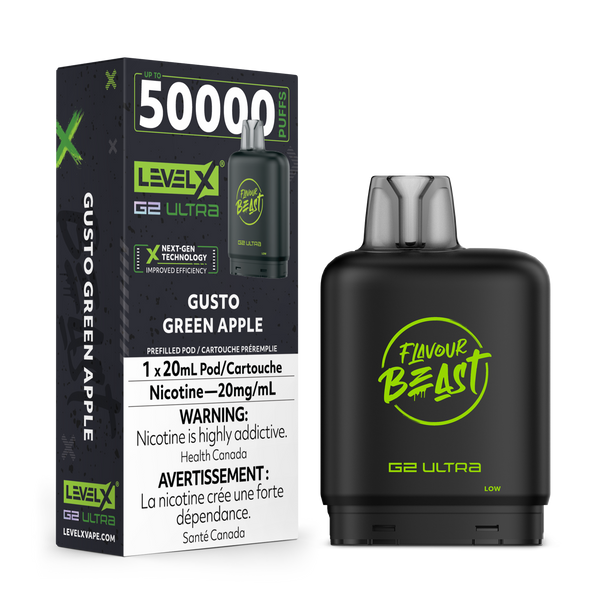GUSTO GREEN APPLE - FLAVOUR BEAST LEVEL X G2 ULTRA (20mL) (ONTARIO)