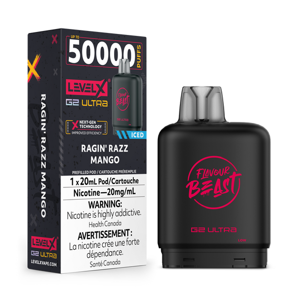 RAGIN' RAZZ MANGO - FLAVOUR BEAST LEVEL X G2 ULTRA (20mL) (ONTARIO)