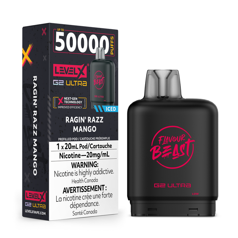 RAGIN' RAZZ MANGO - FLAVOUR BEAST LEVEL X G2 ULTRA (20mL) (ONTARIO)
