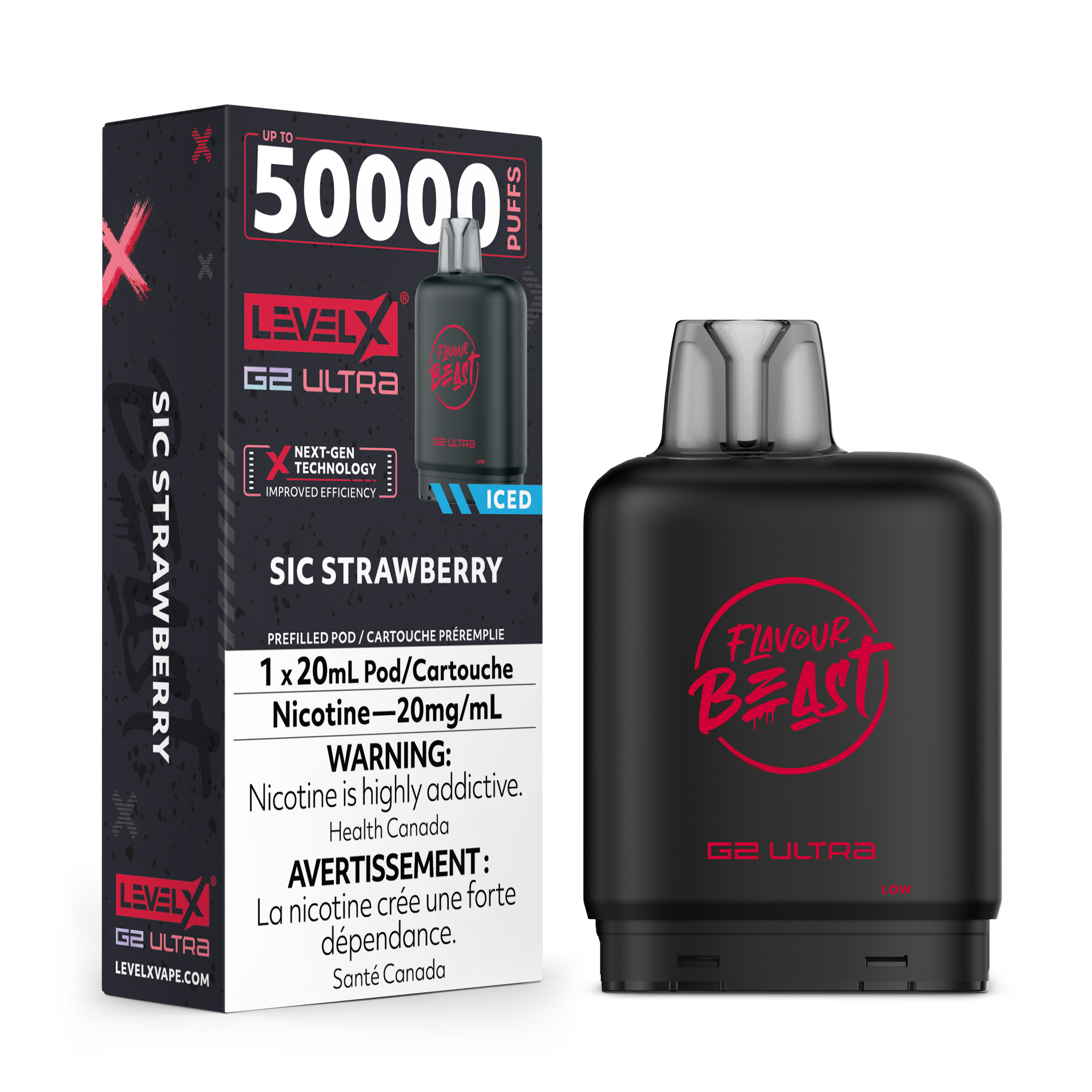 SIC STRAWBERRY - FLAVOUR BEAST LEVEL X G2 ULTRA (20mL) (ONTARIO)