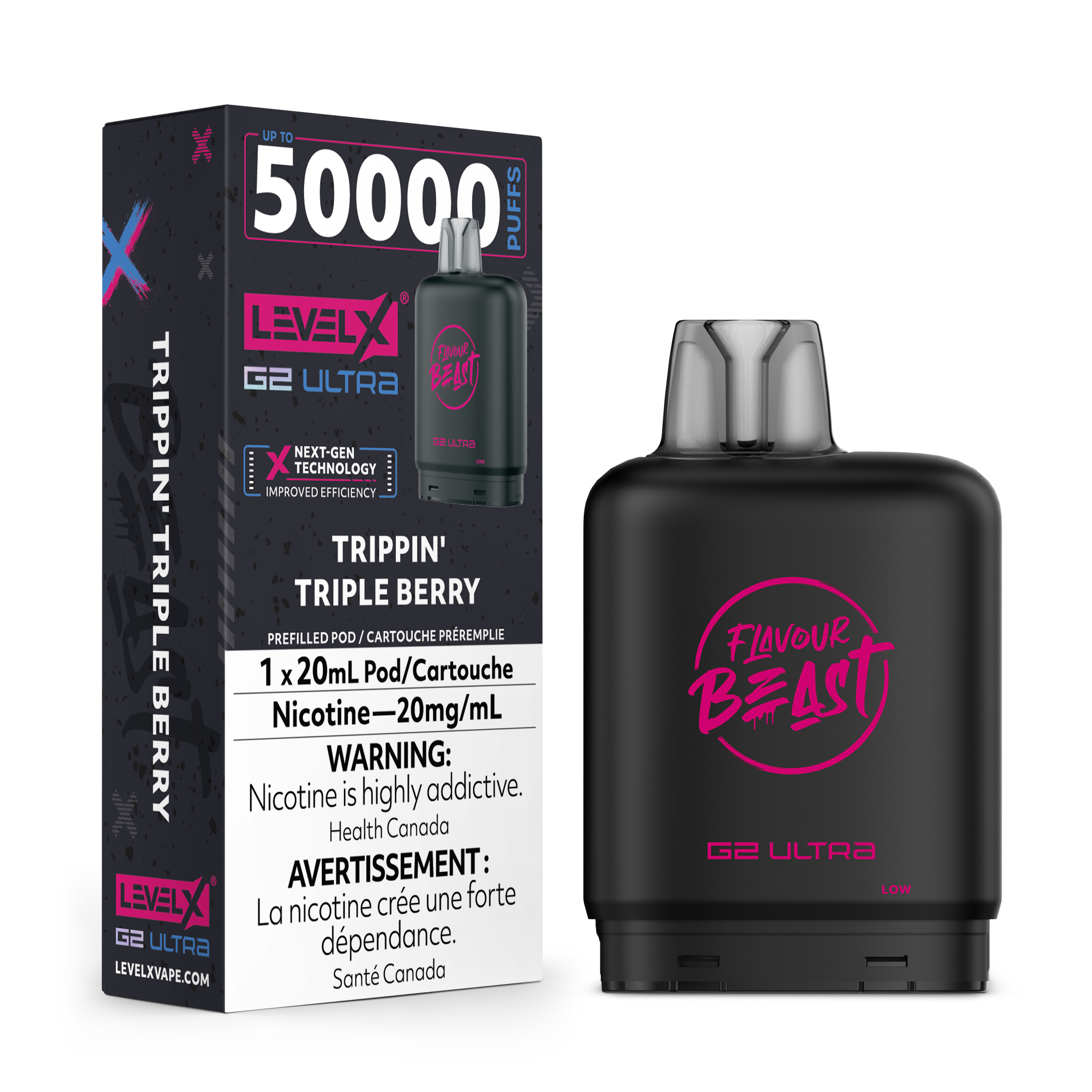 TRIPPIN' TRIPLE BERRY - FLAVOUR BEAST LEVEL X G2 ULTRA (20mL) (ZERO NICOTINE)