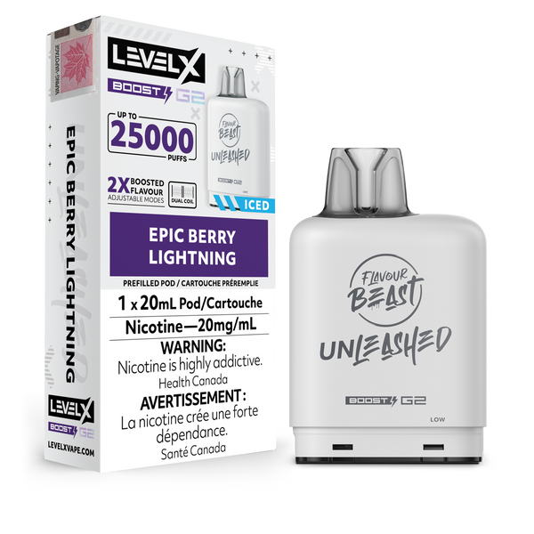 EPIC BERRY LIGHTNING - LEVEL X FB UNLEASHED BOOST (20mL) (ONTARIO)
