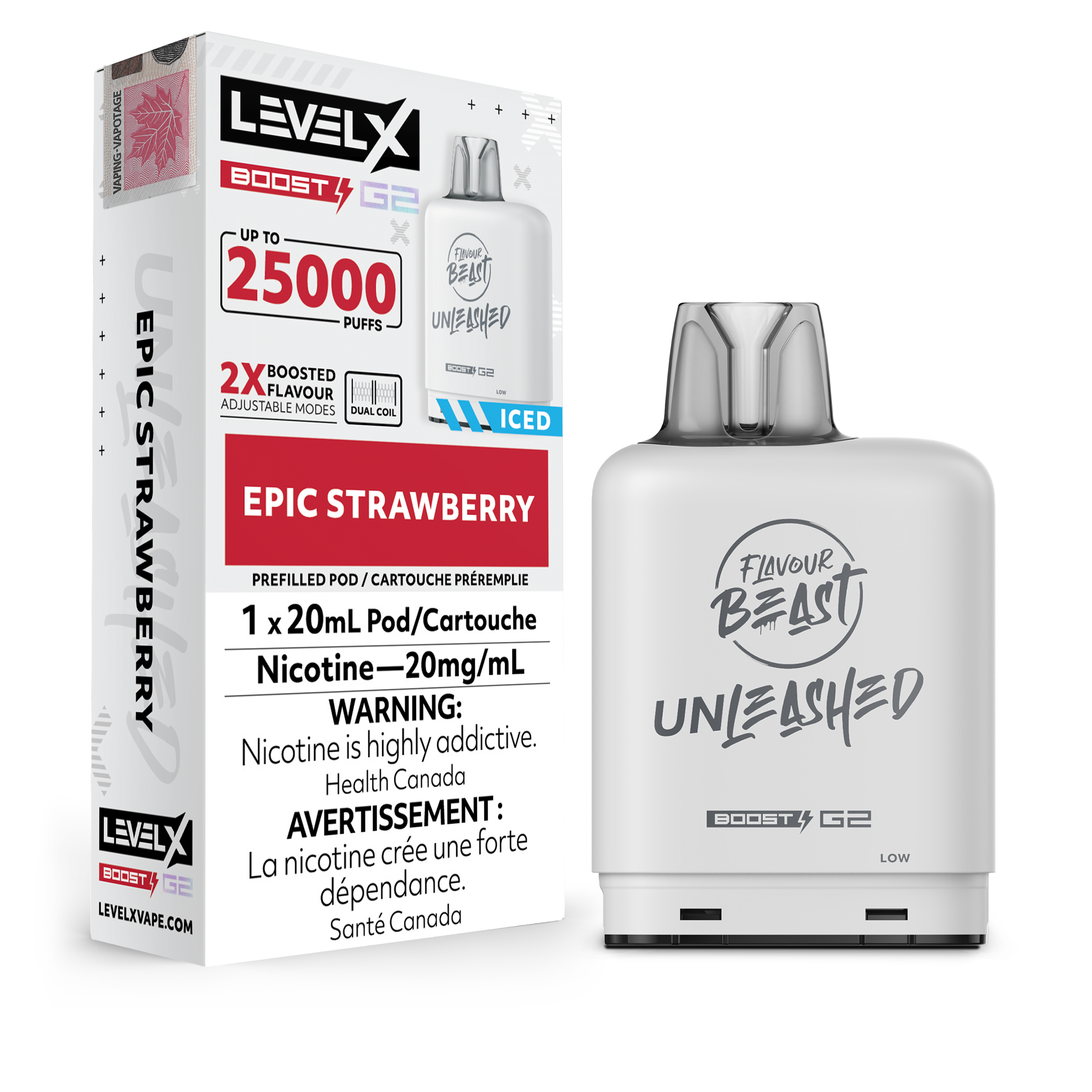 EPIC STRAWBERRY - LEVEL X FB UNLEASHED BOOST (20mL) (ONTARIO)