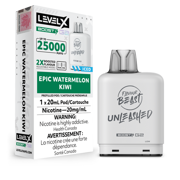EPIC WATERMELON KIWI - LEVEL X FB UNLEASHED BOOST (20mL) (ONTARIO)