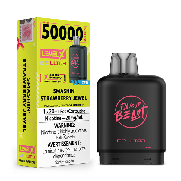 SMASHIN' STRAWBERRY JEWEL - FLAVOUR BEAST LEVEL X G2 ULTRA (20mL) (ONTARIO)
