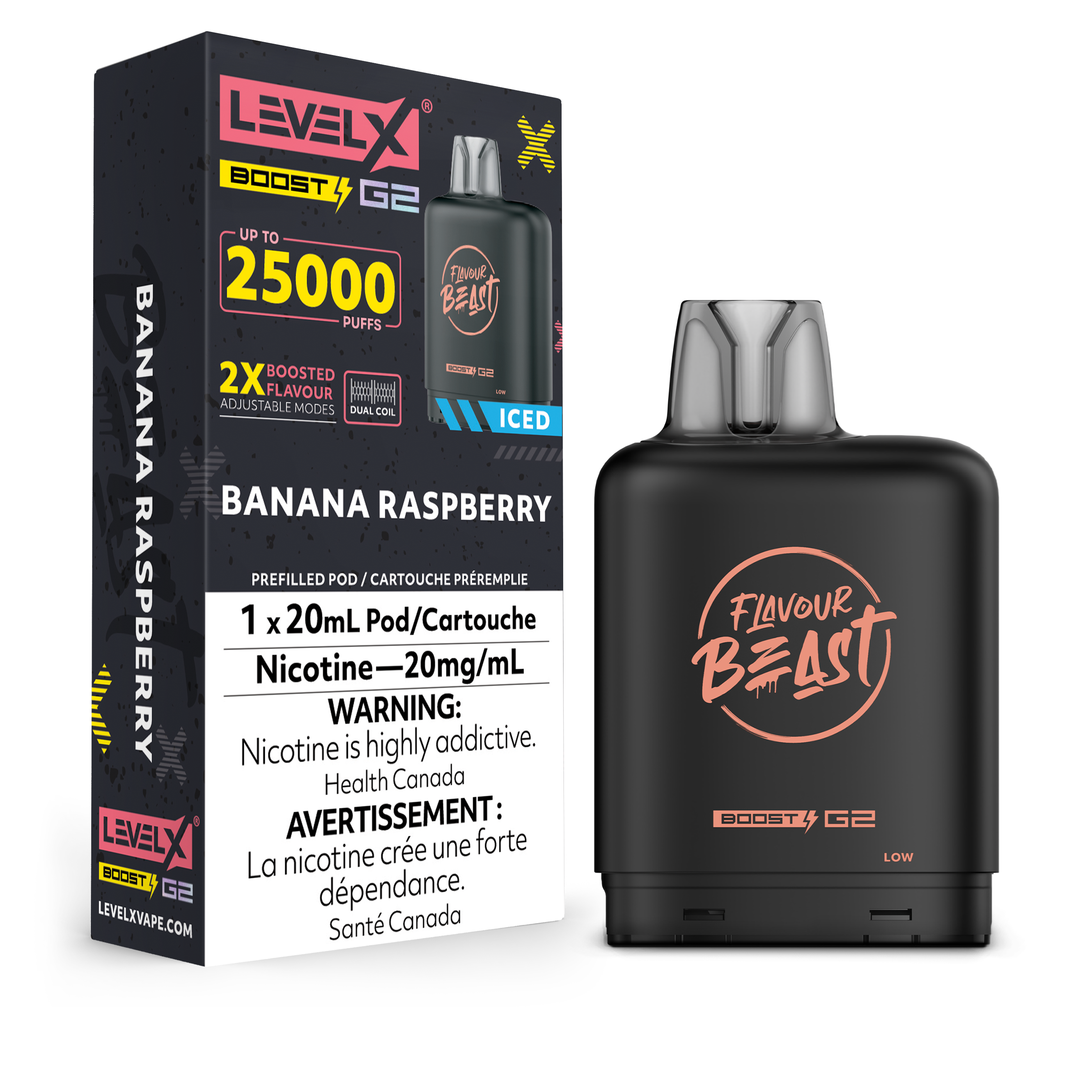 BANANA RASPBERRY - LEVEL X FB BOOST (20mL) (ONTARIO)