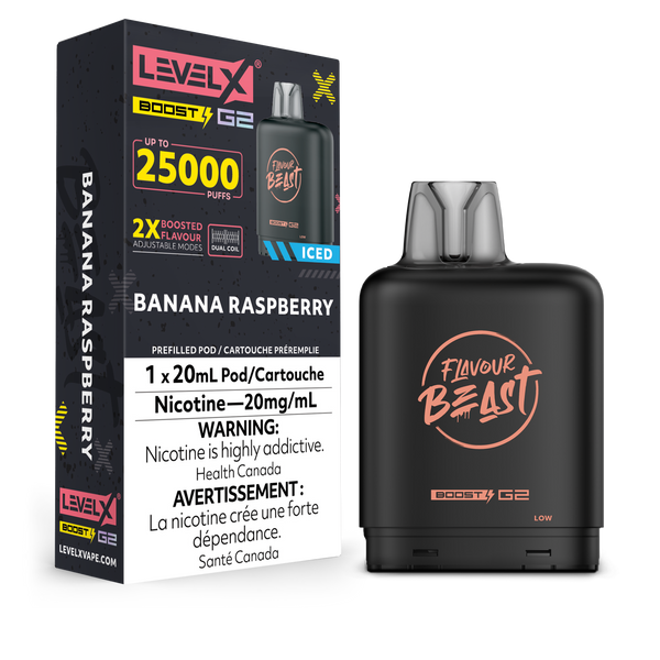 BANANA RASPBERRY - LEVEL X FB BOOST (20mL) (ONTARIO)