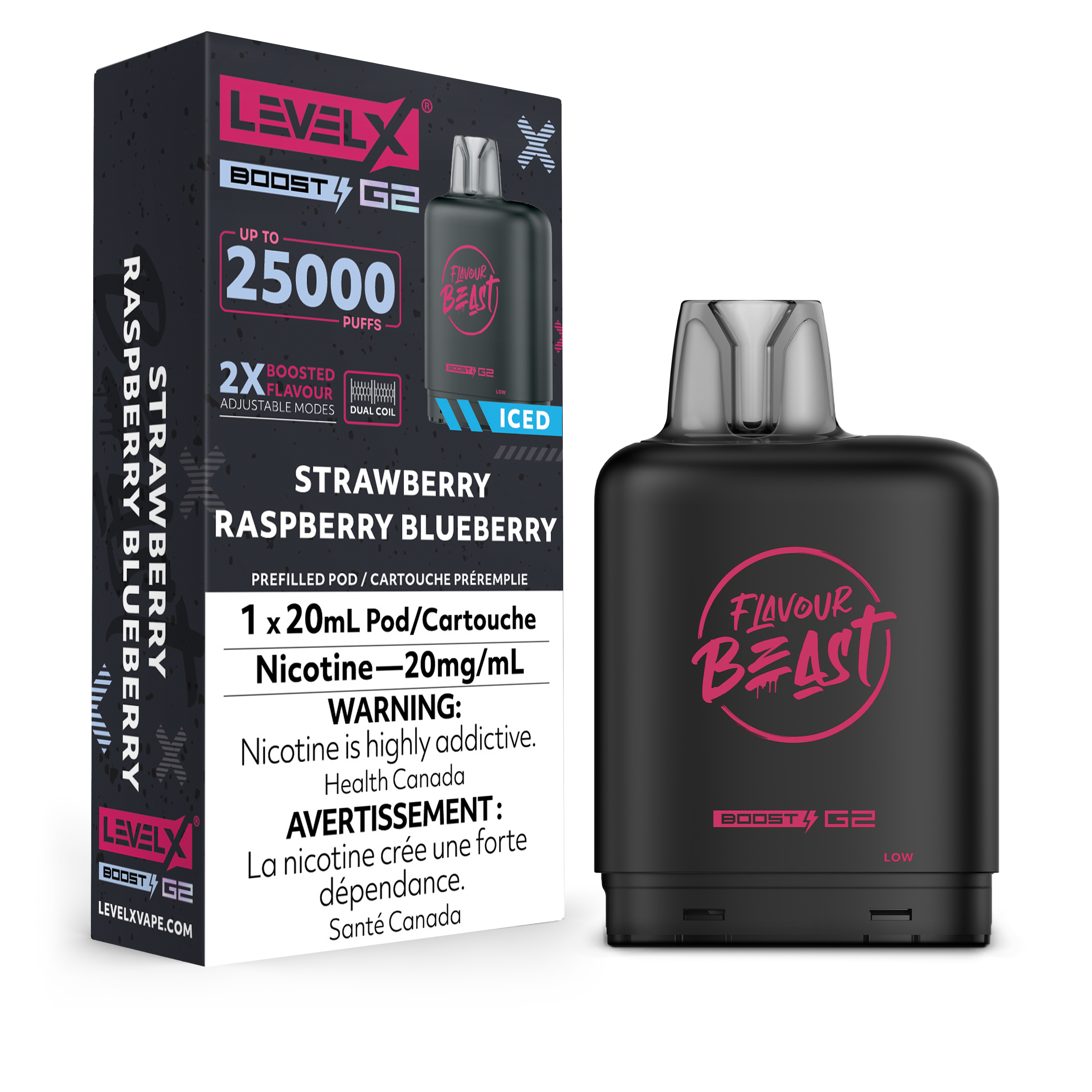 STRAWBERRY RASPBERRY BLUEBERRY - LEVEL X FB BOOST (20mL) (ONTARIO)
