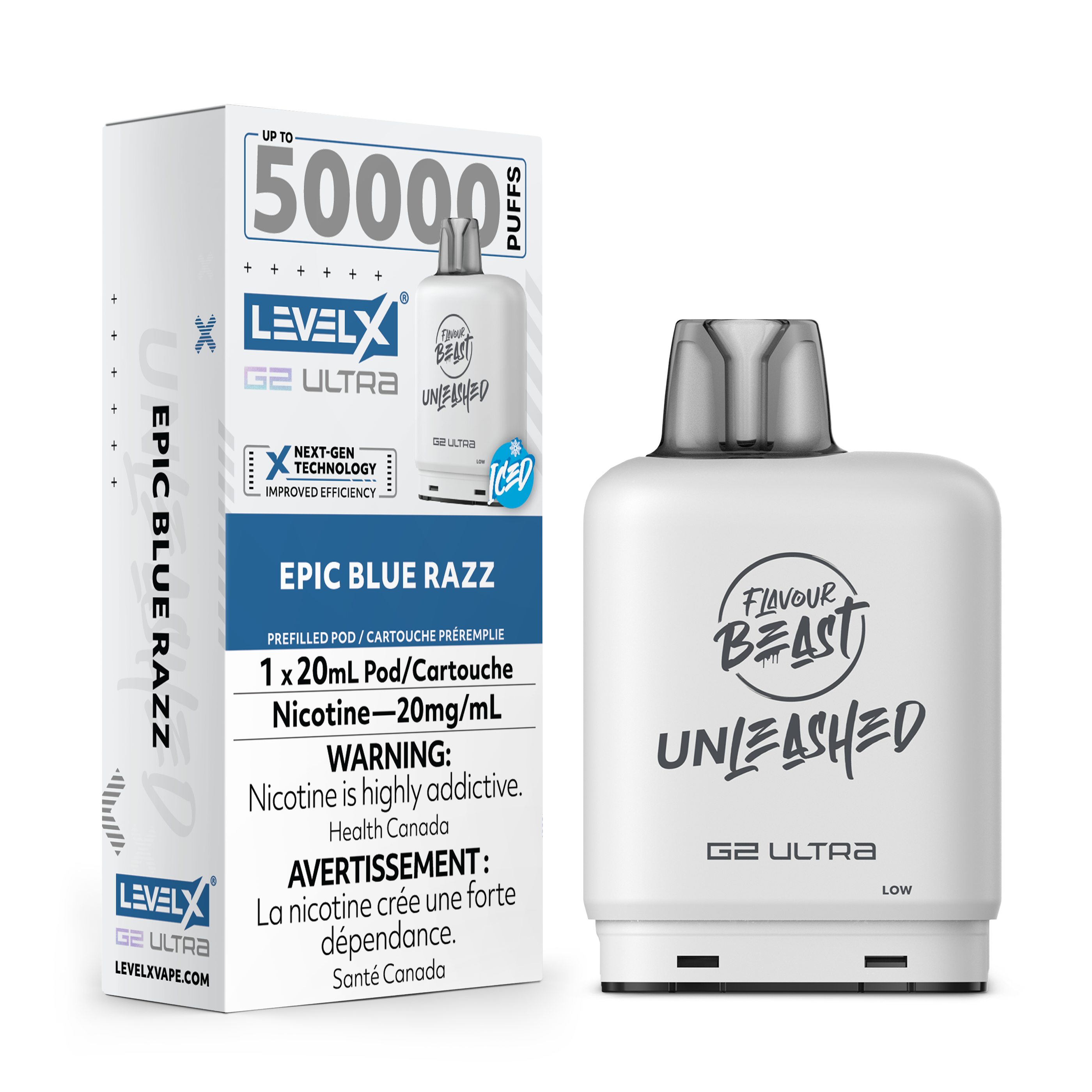 EPIC BLUE RAZZ - LEVEL X FB UNLEASHED G2 ULTRA (20mL) (ONTARIO)