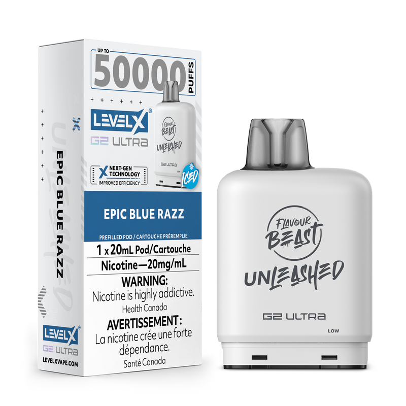 EPIC BLUE RAZZ - LEVEL X FB UNLEASHED G2 ULTRA (20mL) (ONTARIO)