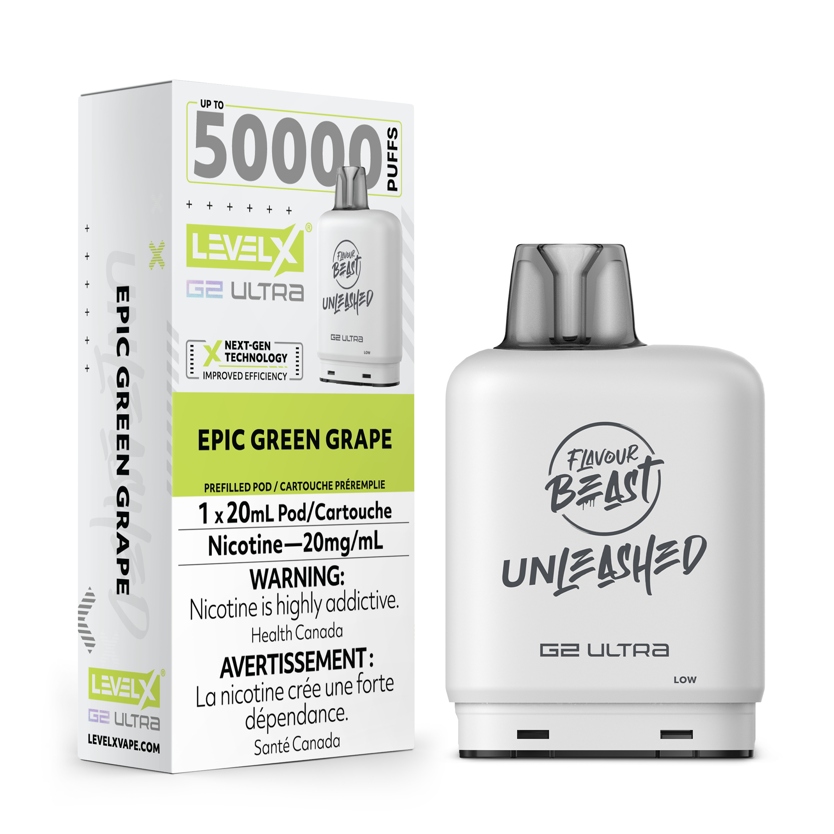 EPIC GREEN GRAPE - LEVEL X FB UNLEASHED G2 ULTRA (20mL) (ONTARIO)