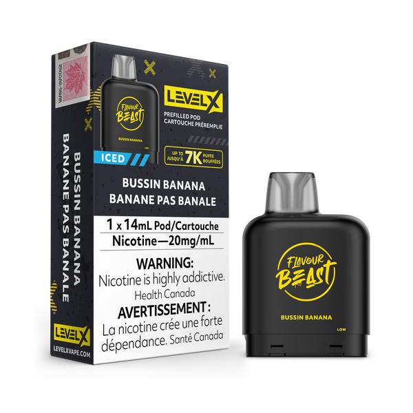 BUSSIN BANANA ICED - LEVEL X FLAVOUR BEAST (14mL) (ONTARIO)
