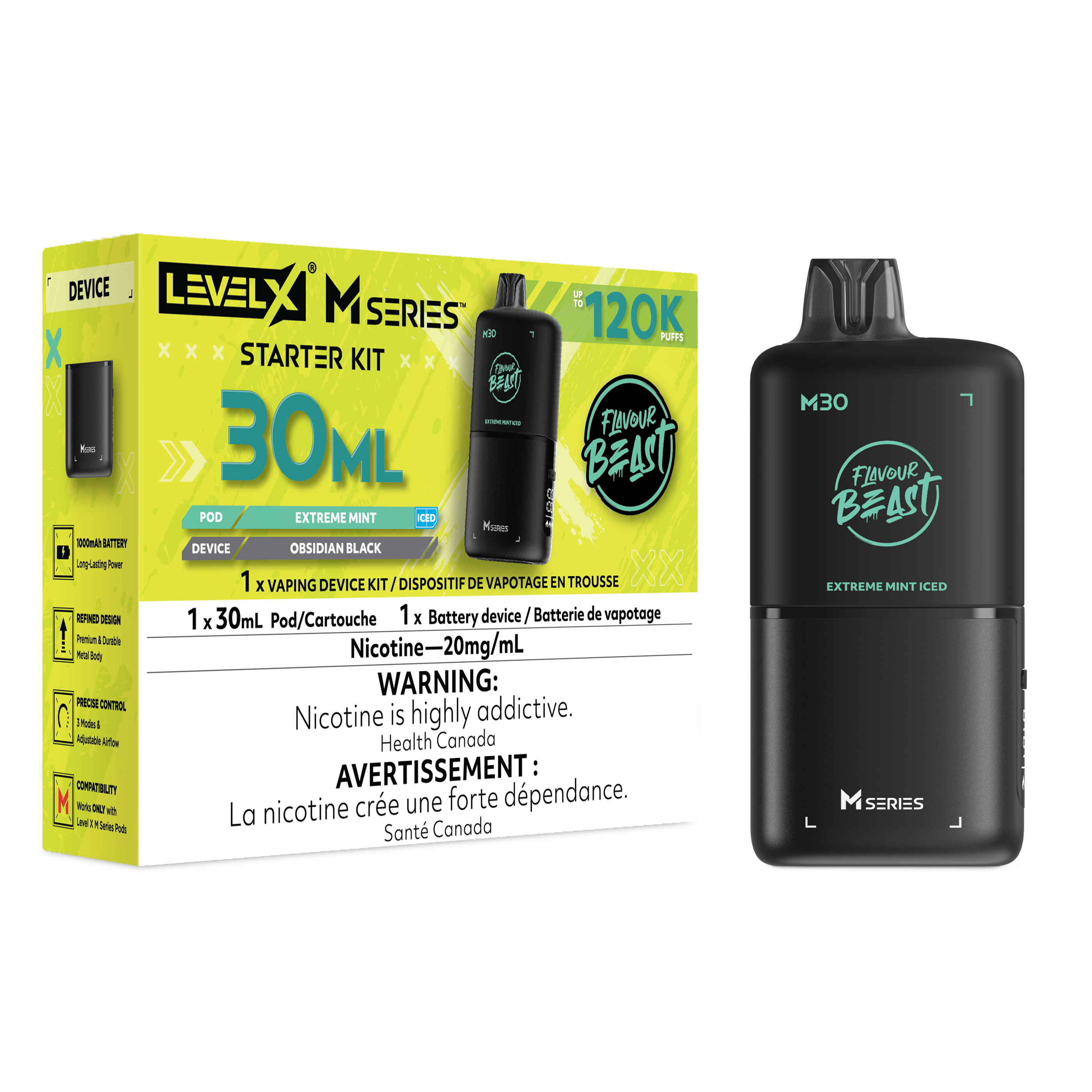 EXTREME MINT ICED - LEVEL X M30 STARTER KIT (DEVICE & M30 POD)