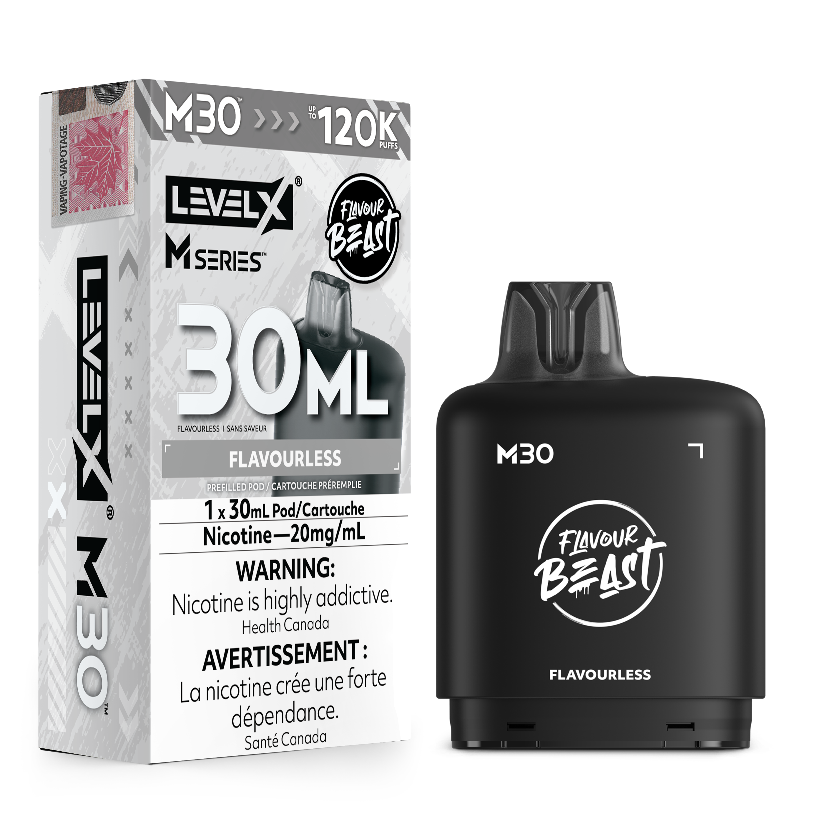 FLAVORLESS / FLAVOURLESS - LEVEL X M30 (30mL) *LEVEL X M DEVICE REQUIRED*