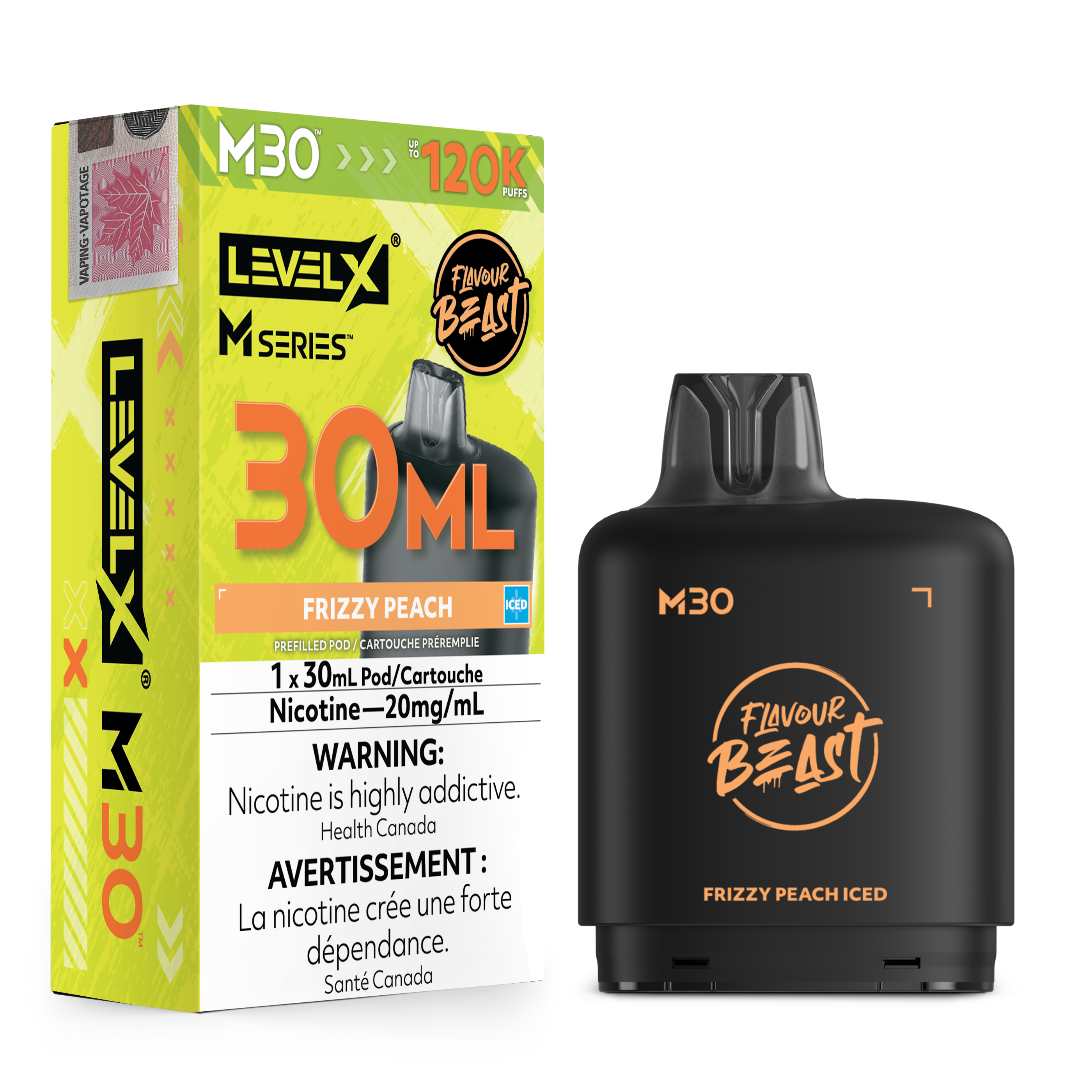 FRIZZY PEACH ICED - LEVEL X M30 (30mL) *LEVEL X M DEVICE REQUIRED*