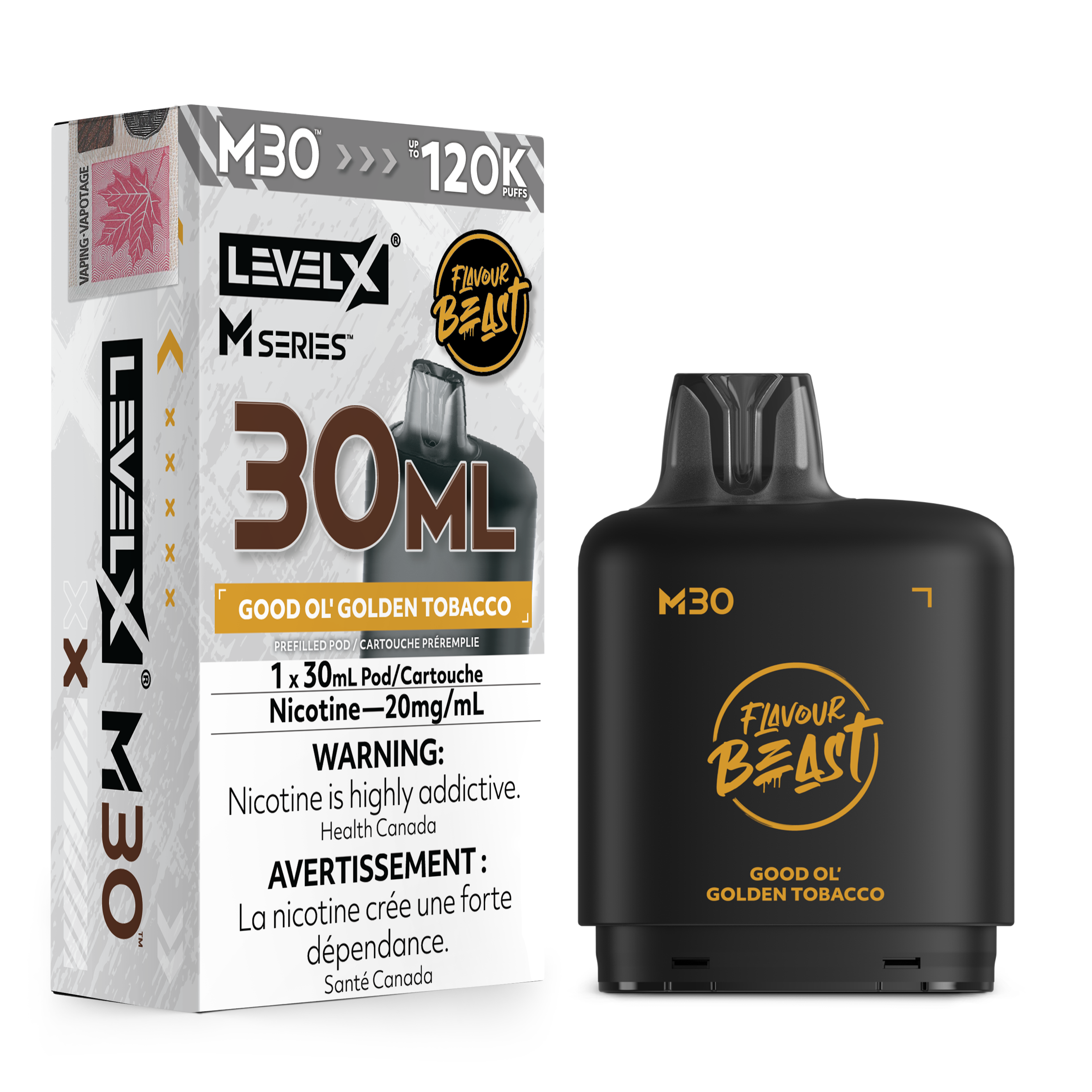 GOOD OL' GOLDEN TOBACCO - LEVEL X M30 (30mL) *LEVEL X M DEVICE REQUIRED*