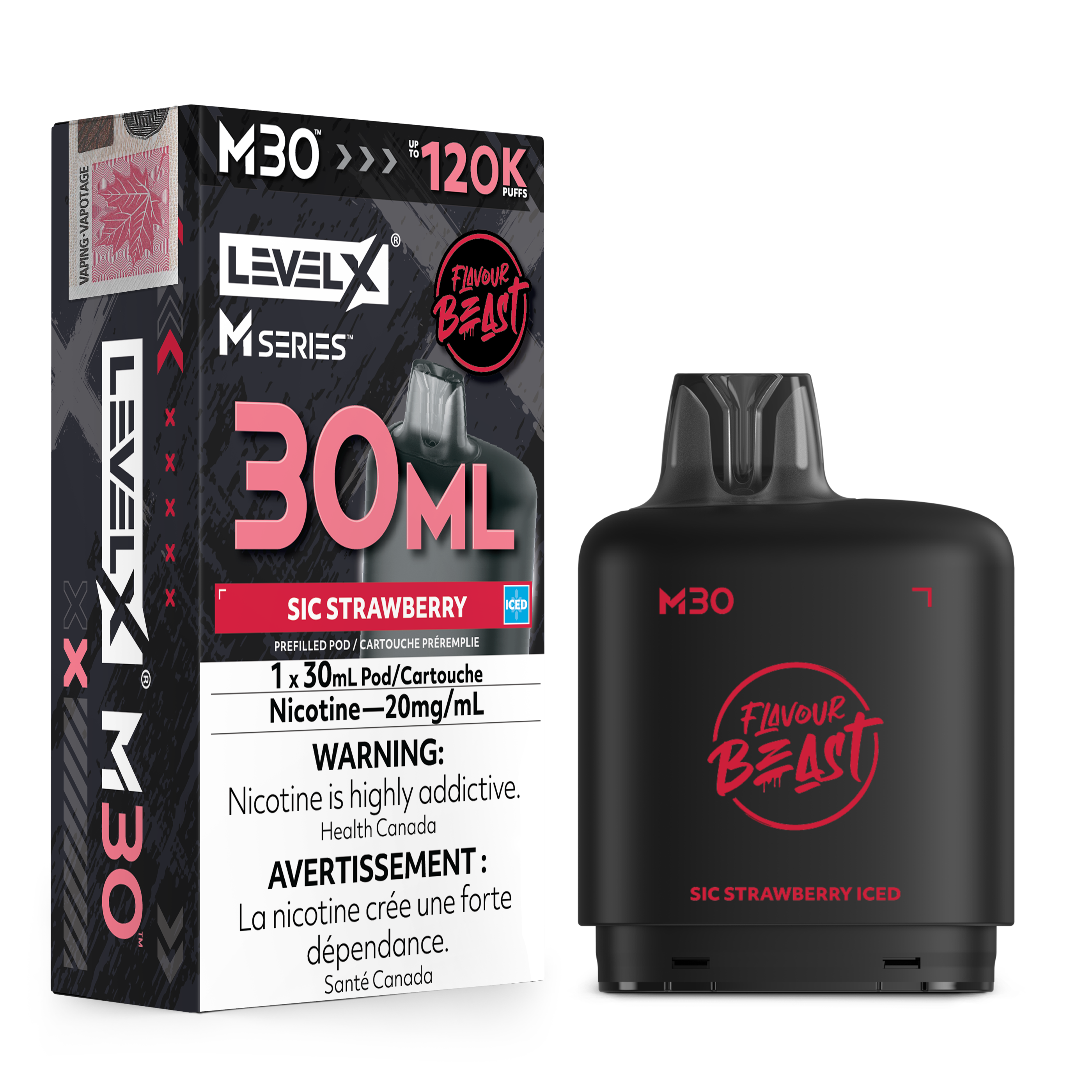 SIC STRAWBERRY ICED  - LEVEL X M30 (30mL) *LEVEL X M DEVICE REQUIRED*