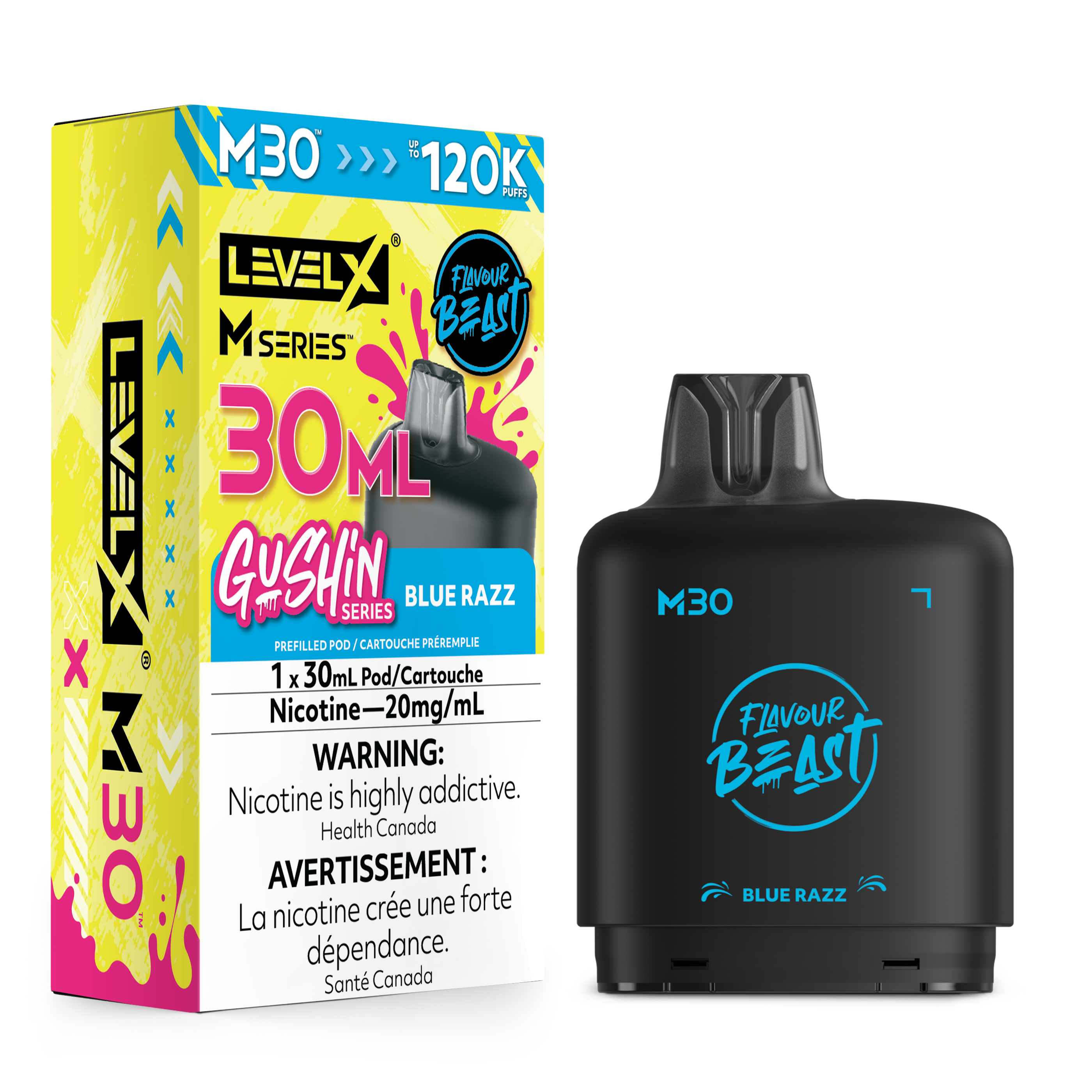 GUSHIN BLUE RAZZ - LEVEL X M30 (30mL) *LEVEL X M DEVICE REQUIRED*
