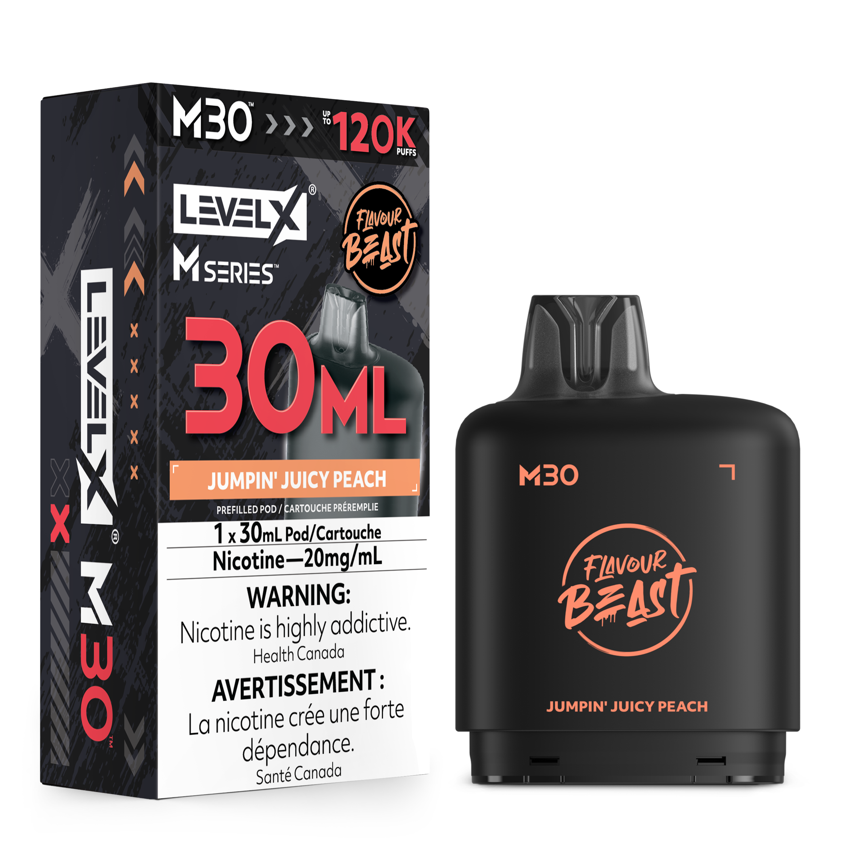 JUMPIN' JUICY PEACH - LEVEL X M30 (30mL) *LEVEL X M DEVICE REQUIRED*