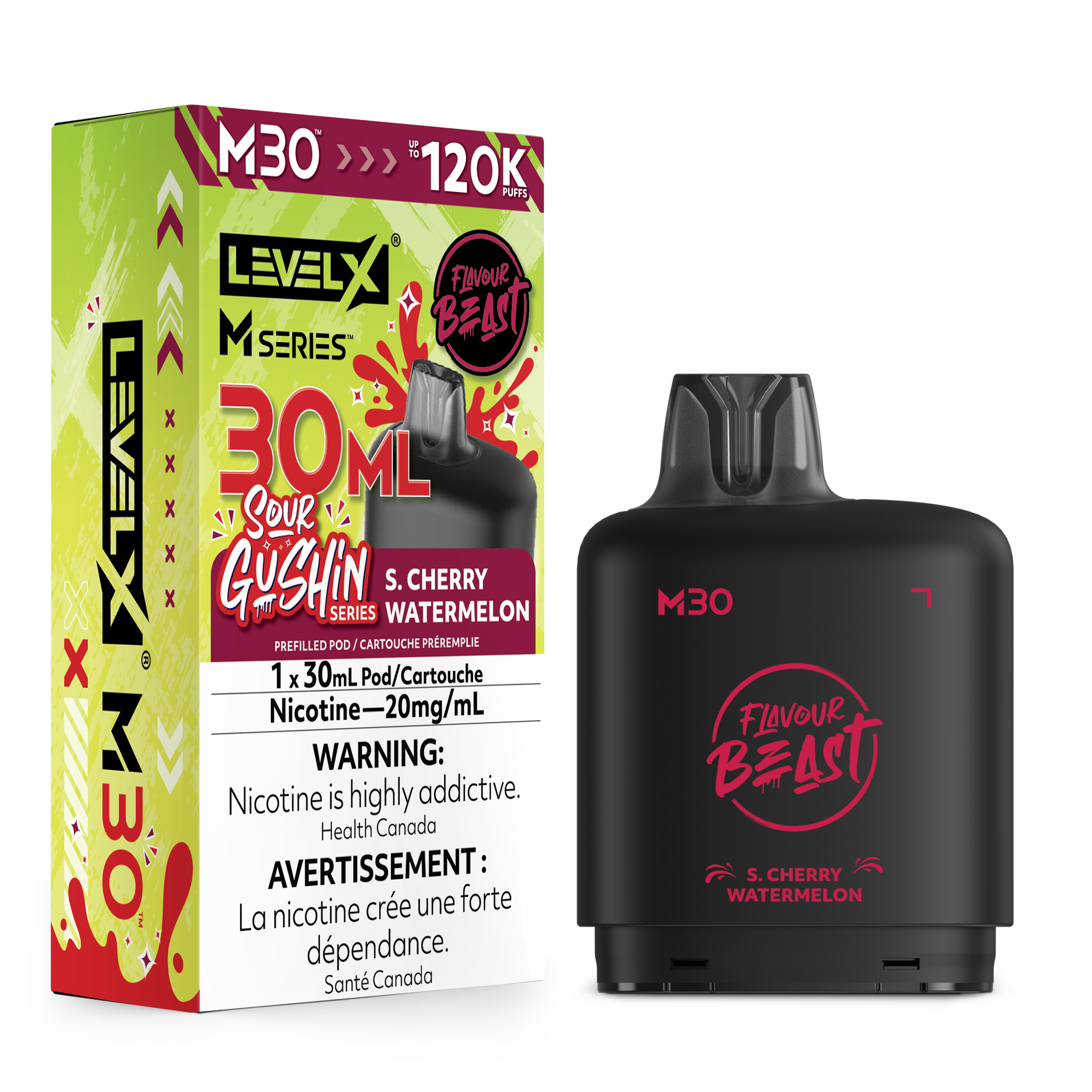 GUSHIN S. CHERRY WATERMELON - LEVEL X M30 (30mL) *LEVEL X M DEVICE REQUIRED*