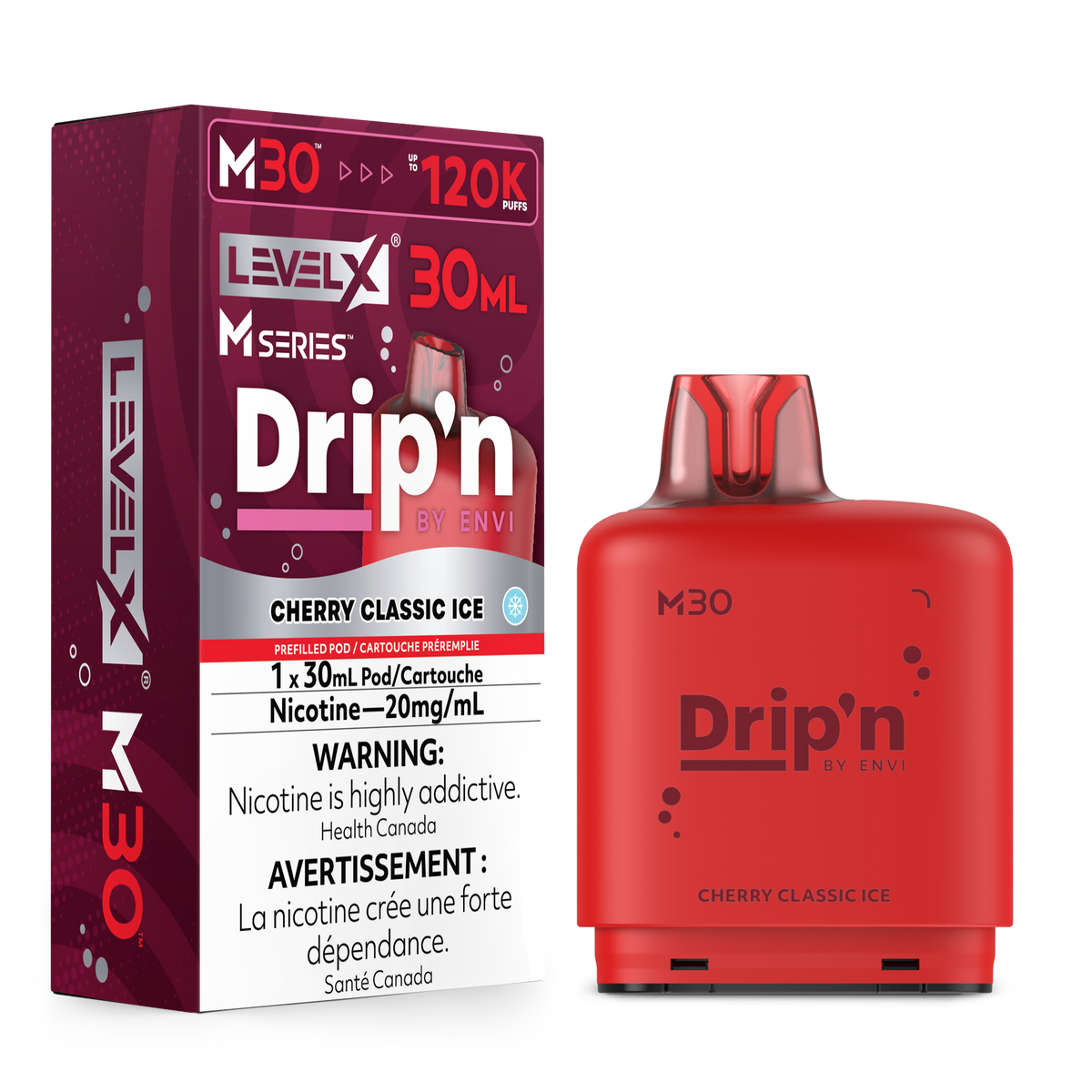 CHERRY CLASSIC ICE - LEVEL X DRIP'N M30 (30mL) *LEVEL X M DEVICE REQUIRED*