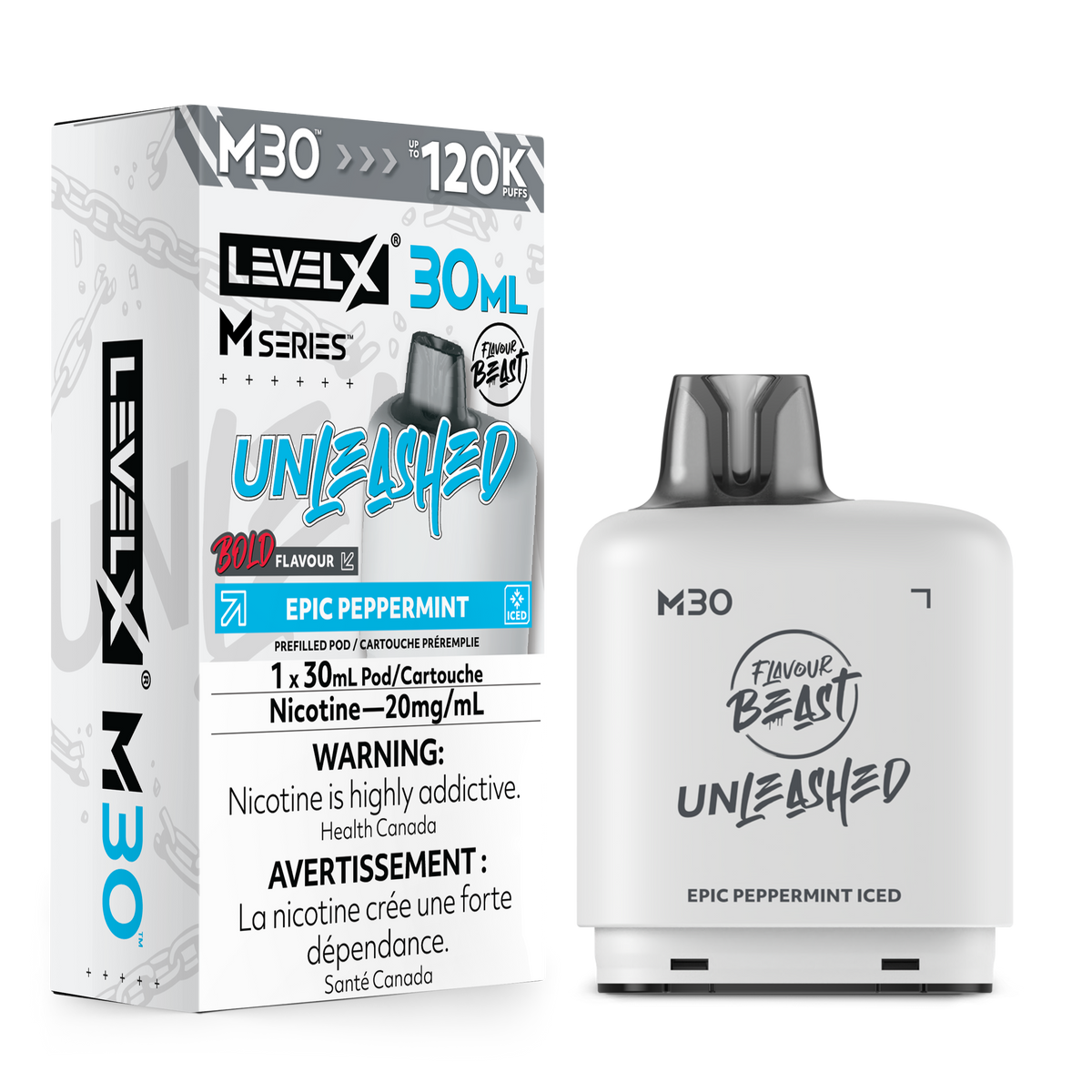 EPIC PEPPERMINT ICED - LEVEL X UNLEASHED M30 (30mL) *LEVEL X M DEVICE REQUIRED*