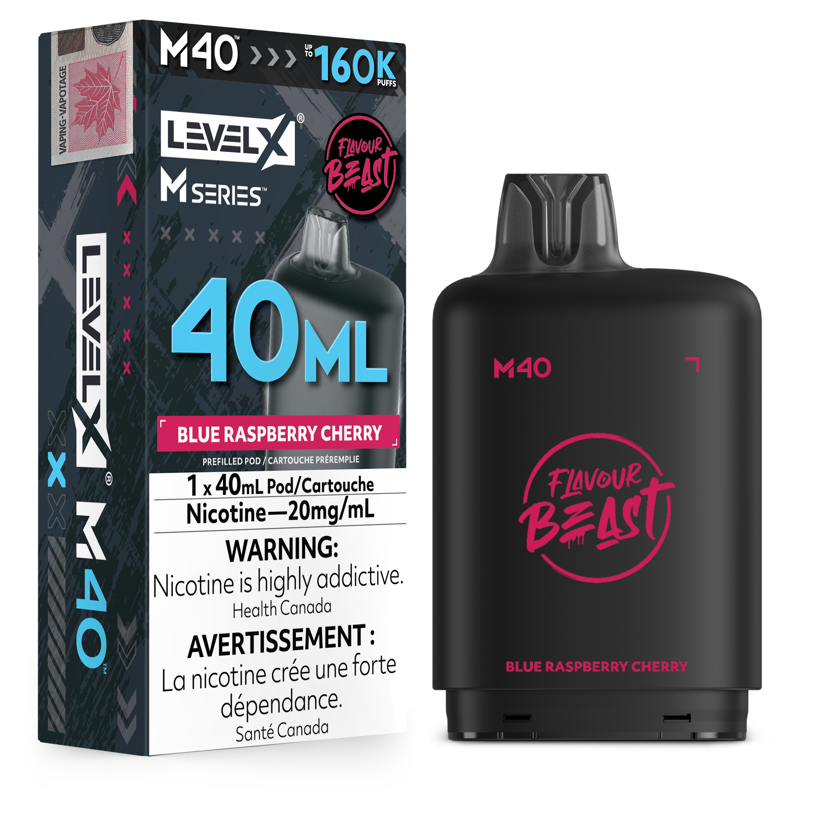 BLUE RASPBERRY CHERRY - LEVEL X M40 (40mL) *LEVEL X M DEVICE REQUIRED*