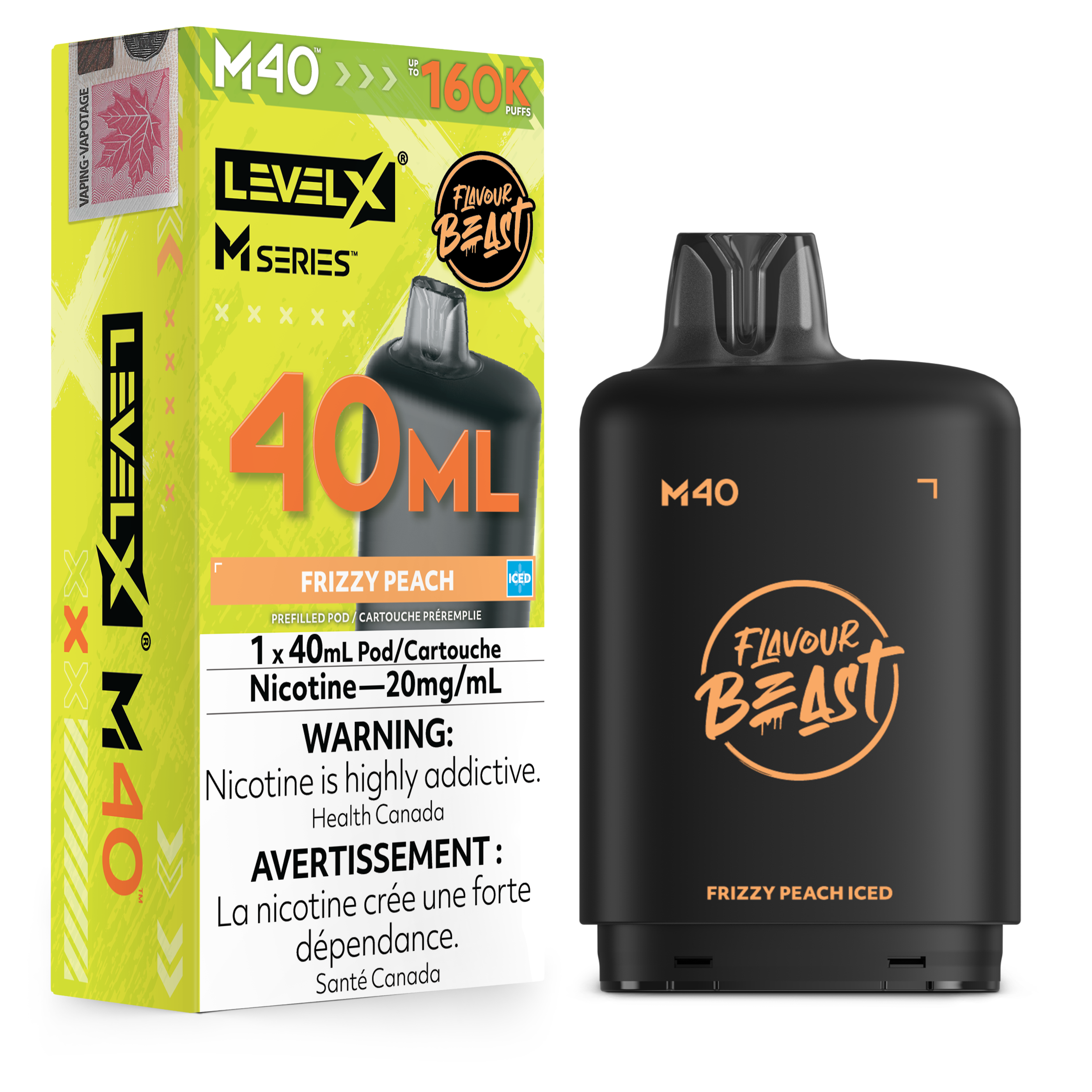 FRIZZY PEACH ICED - LEVEL X M40 (40mL) *LEVEL X M DEVICE REQUIRED*