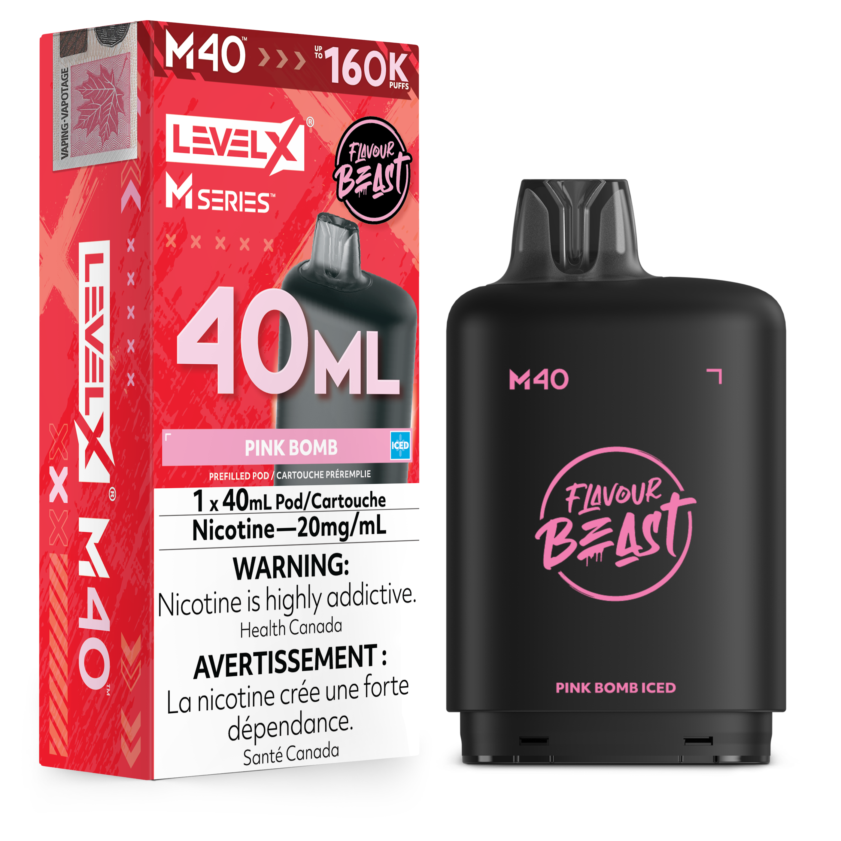 PINK BOMB ICED - LEVEL X M40 (40mL) *LEVEL X M DEVICE REQUIRED*